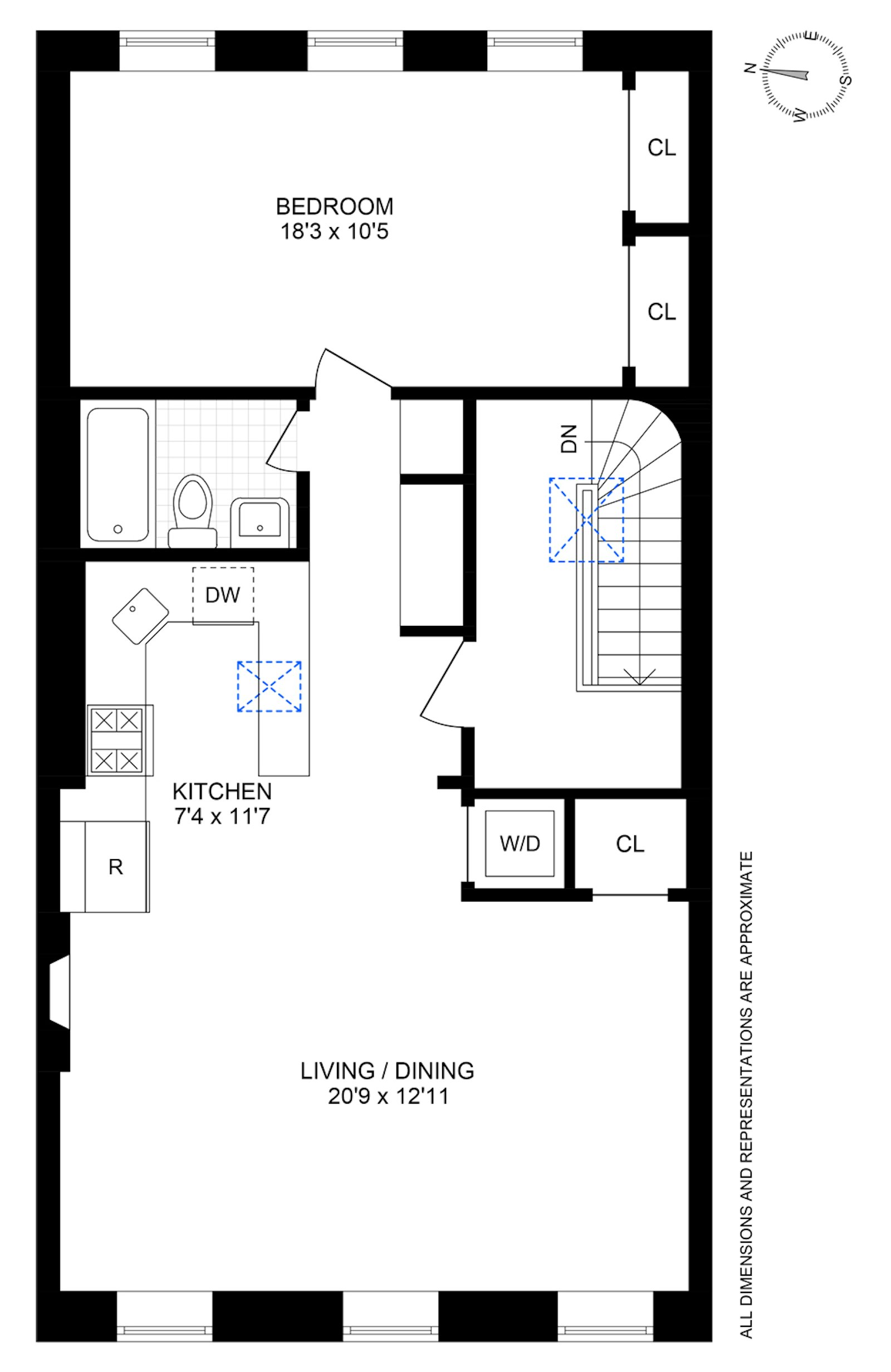Floorplan for 275 Clermont Avenue, 3