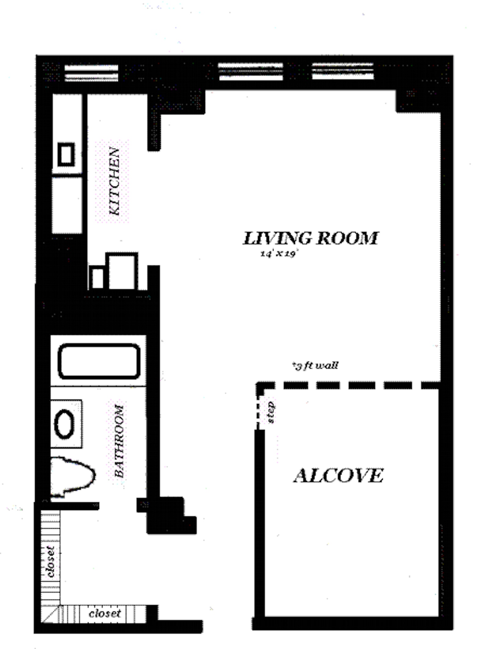 Floorplan for 465 West 23rd Street, 11E