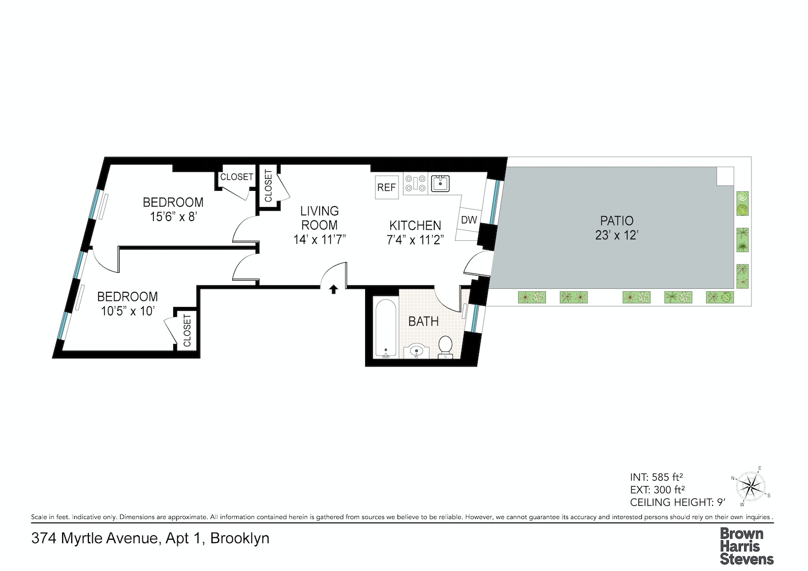 Floorplan for 374 Myrtle Avenue, 1