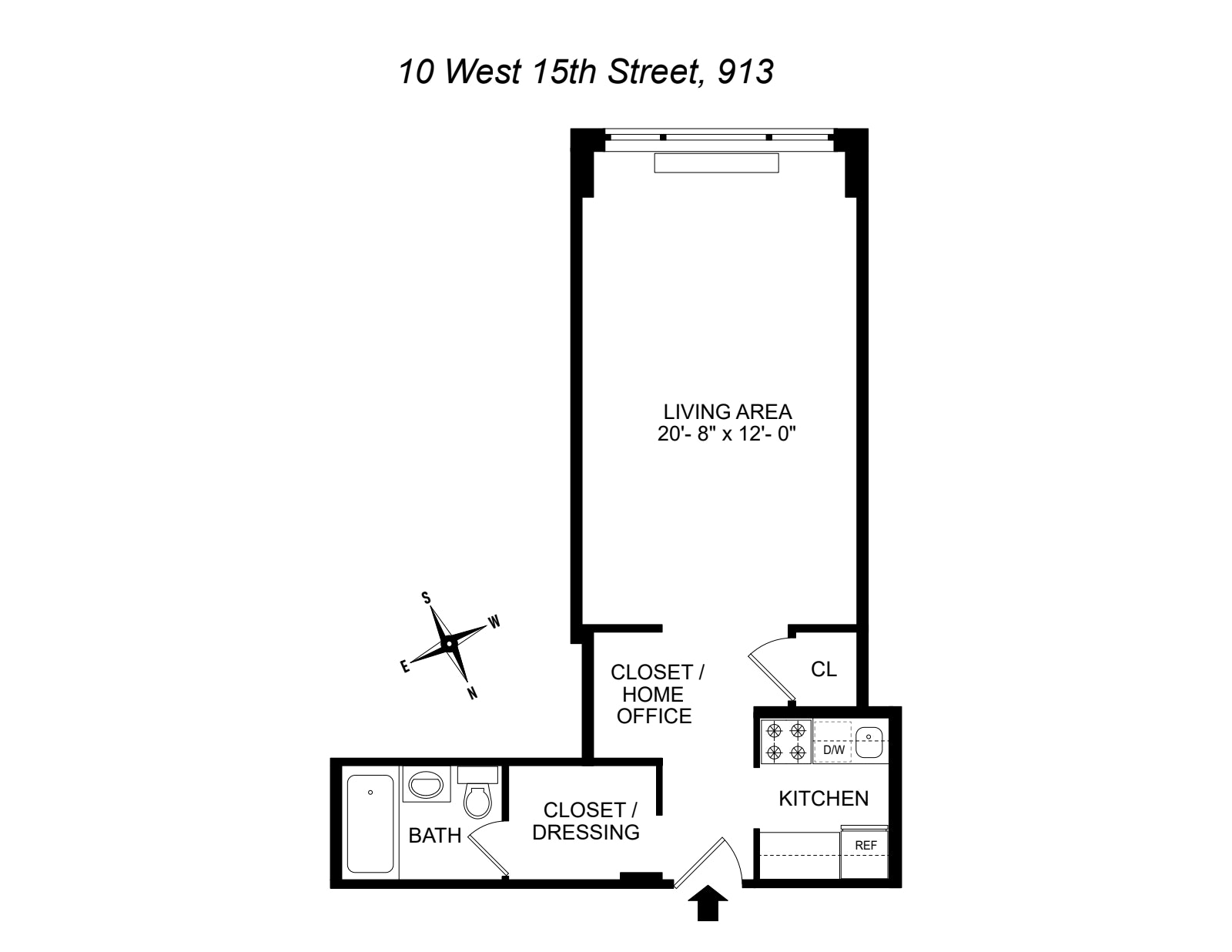 Floorplan for 10 West 15th Street, 913