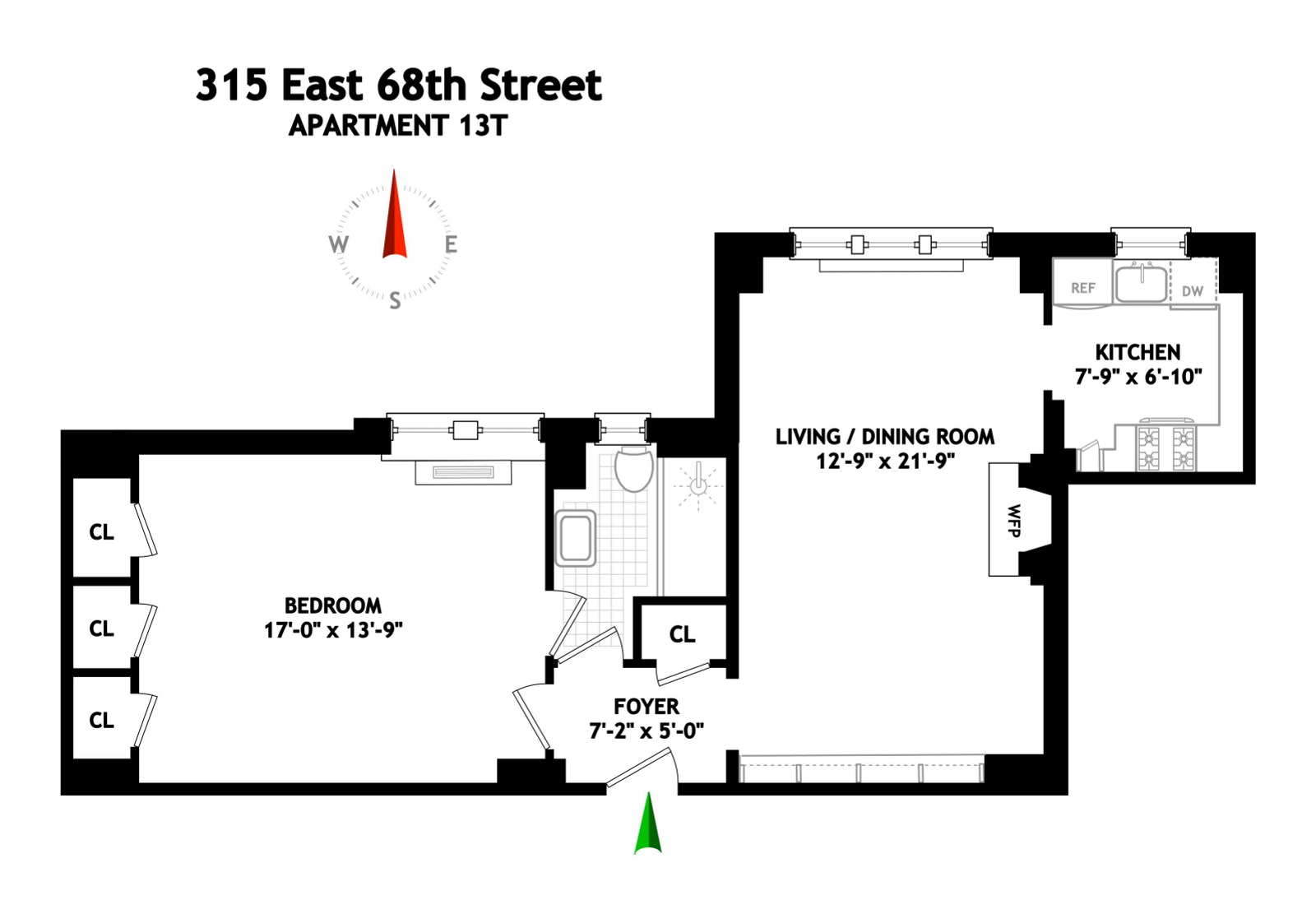 Floorplan for 315 East 68th Street, 13T