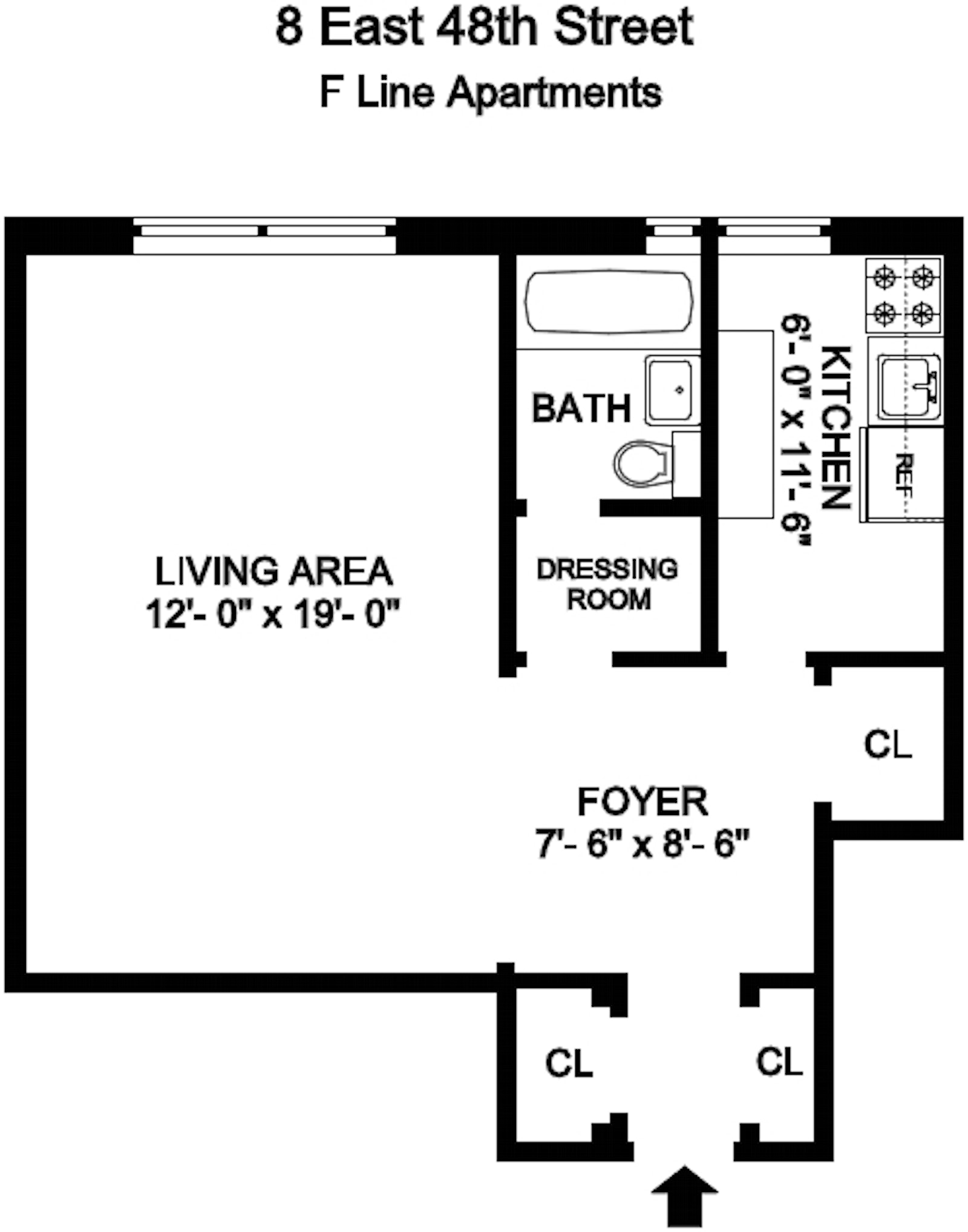 Floorplan for 8 East 48th Street, 5F