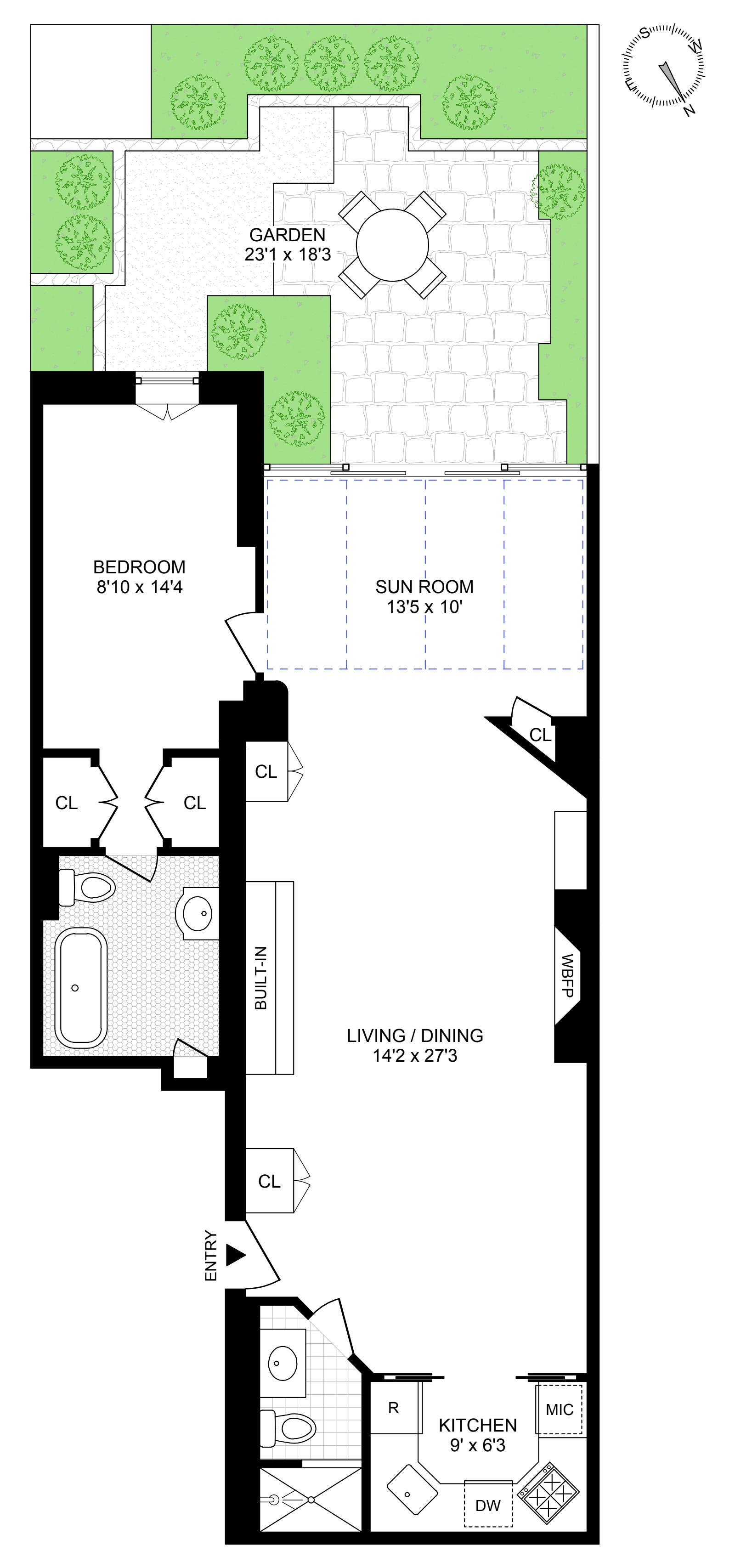 Floorplan for 48 Gramercy Park North, 1B