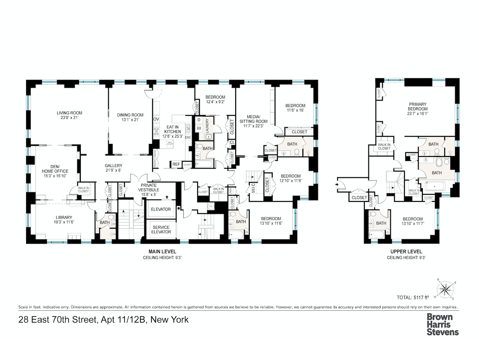 Floorplan for 28 East 70th Street, 11/12