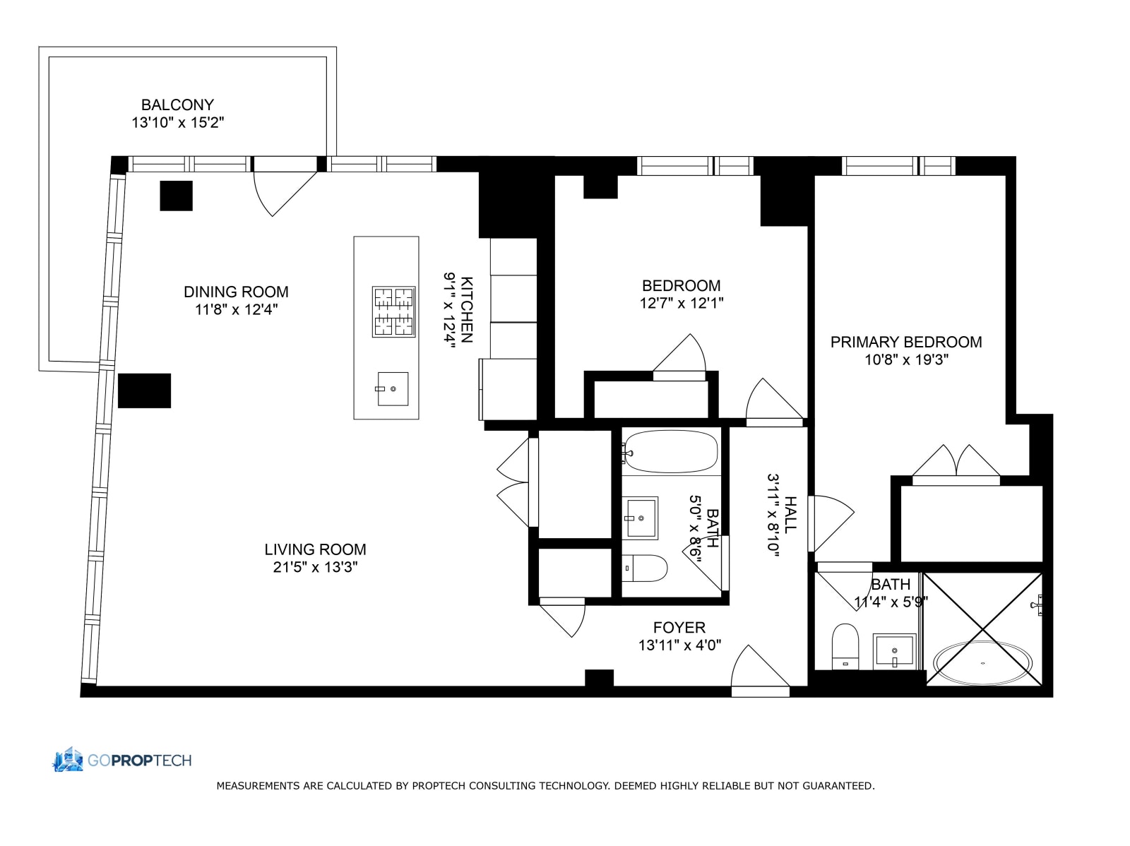 Floorplan for 5 -19 Borden Avenue, 3FLRA