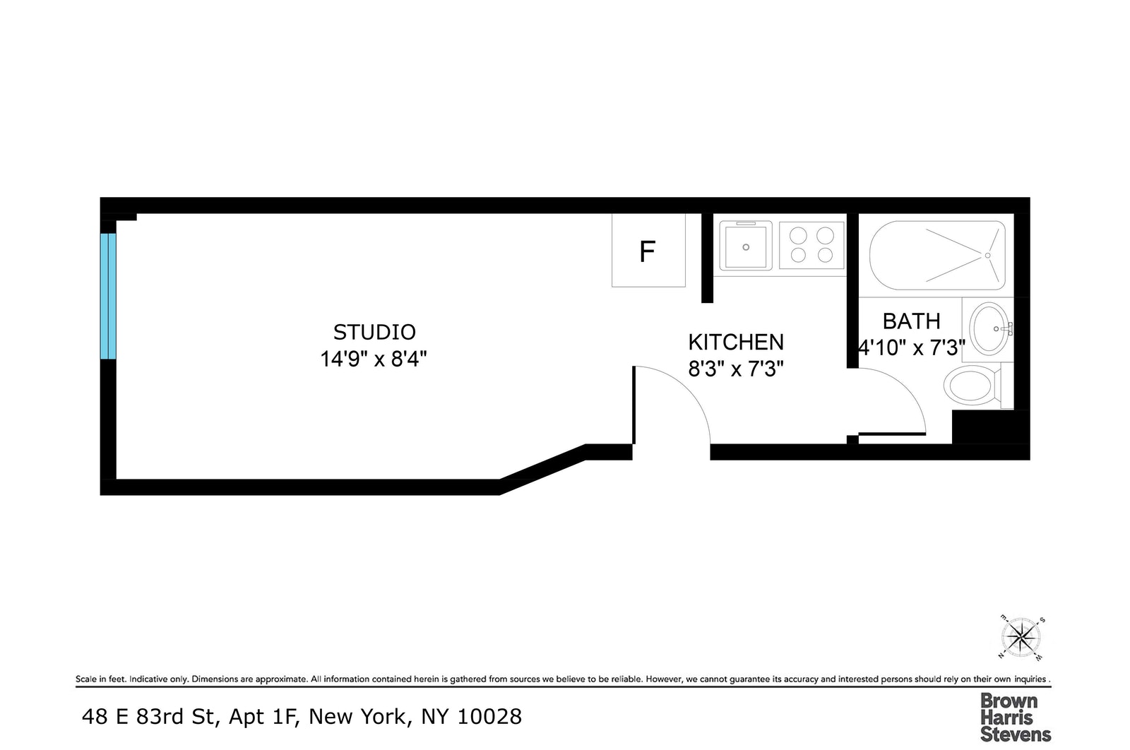Floorplan for 48 East 83rd Street, 1F
