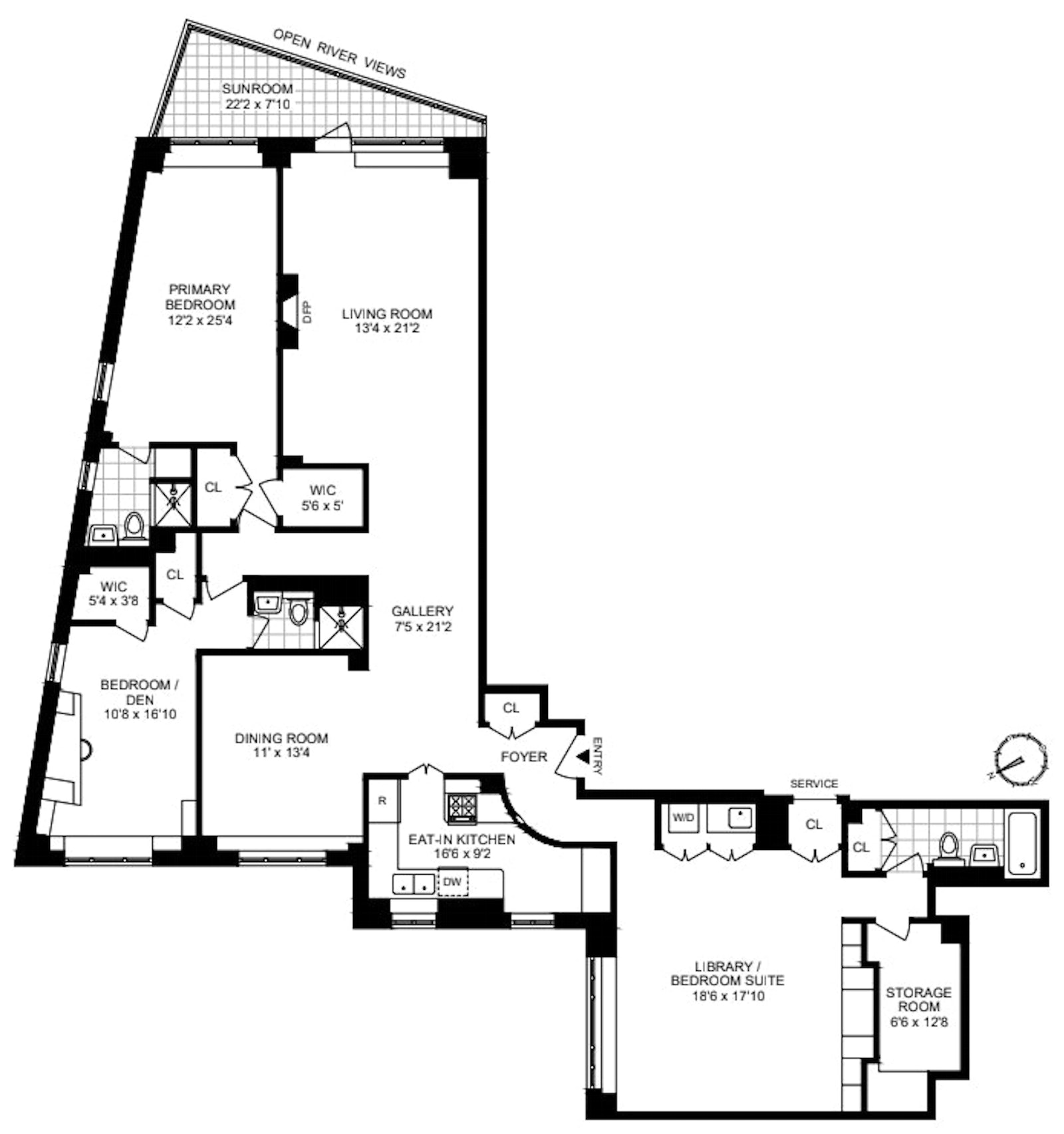 Floorplan for 1 Gracie Terrace, 15AK