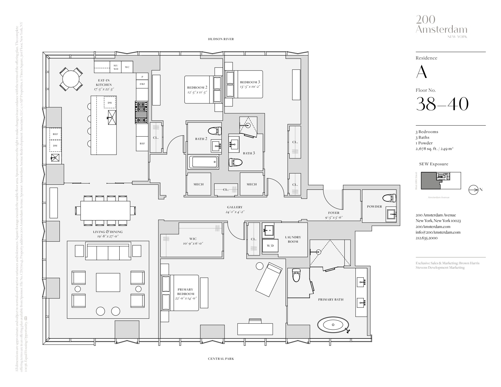 Floorplan for 200 Amsterdam Avenue, 40A