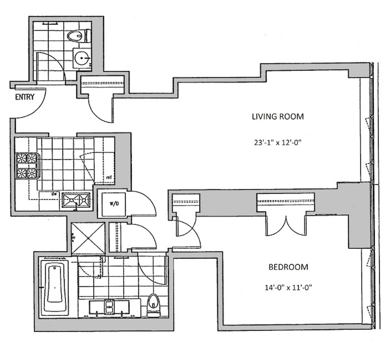 Floorplan for 250 East 53rd Street, 706