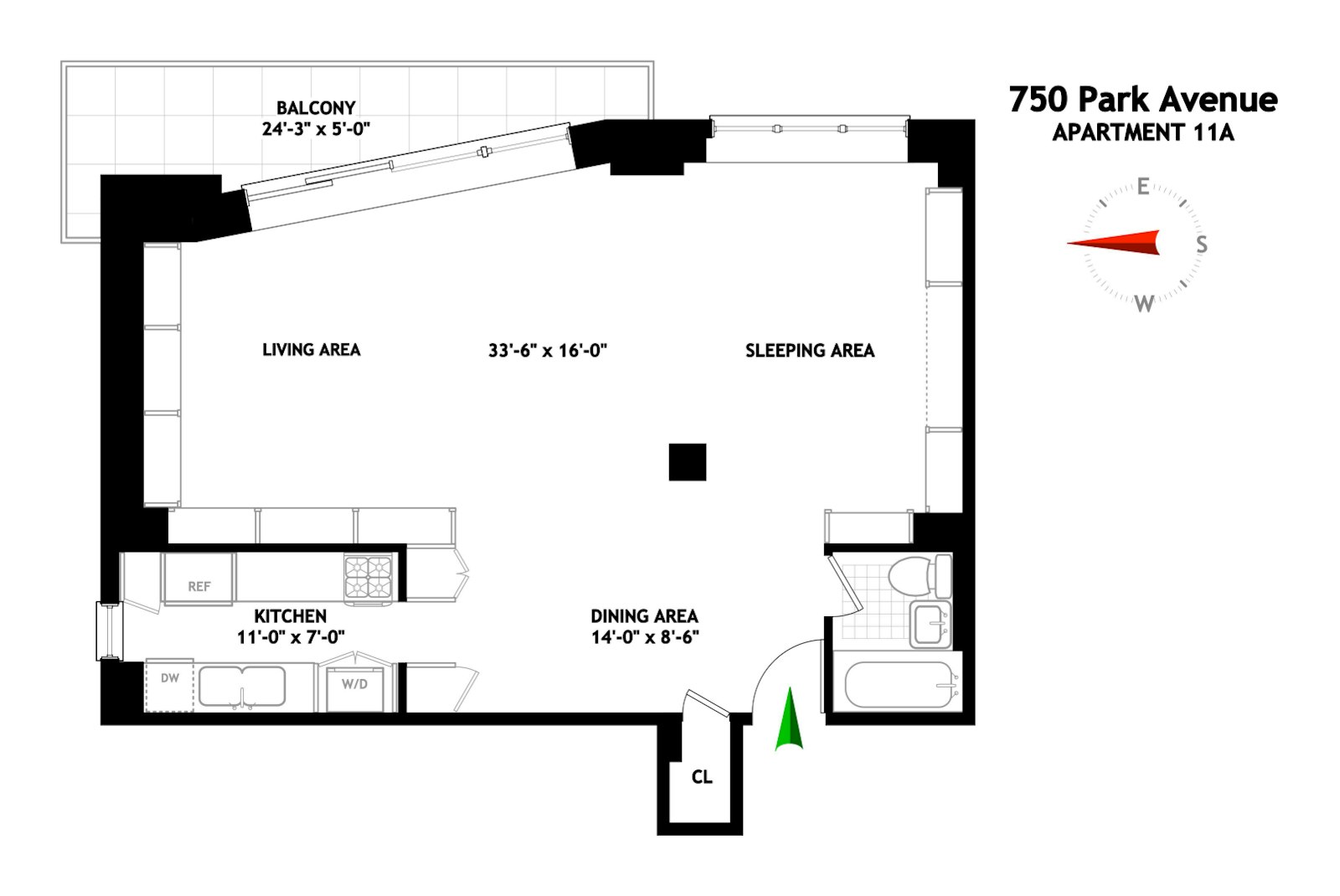 Floorplan for 750 Park Avenue, 11A