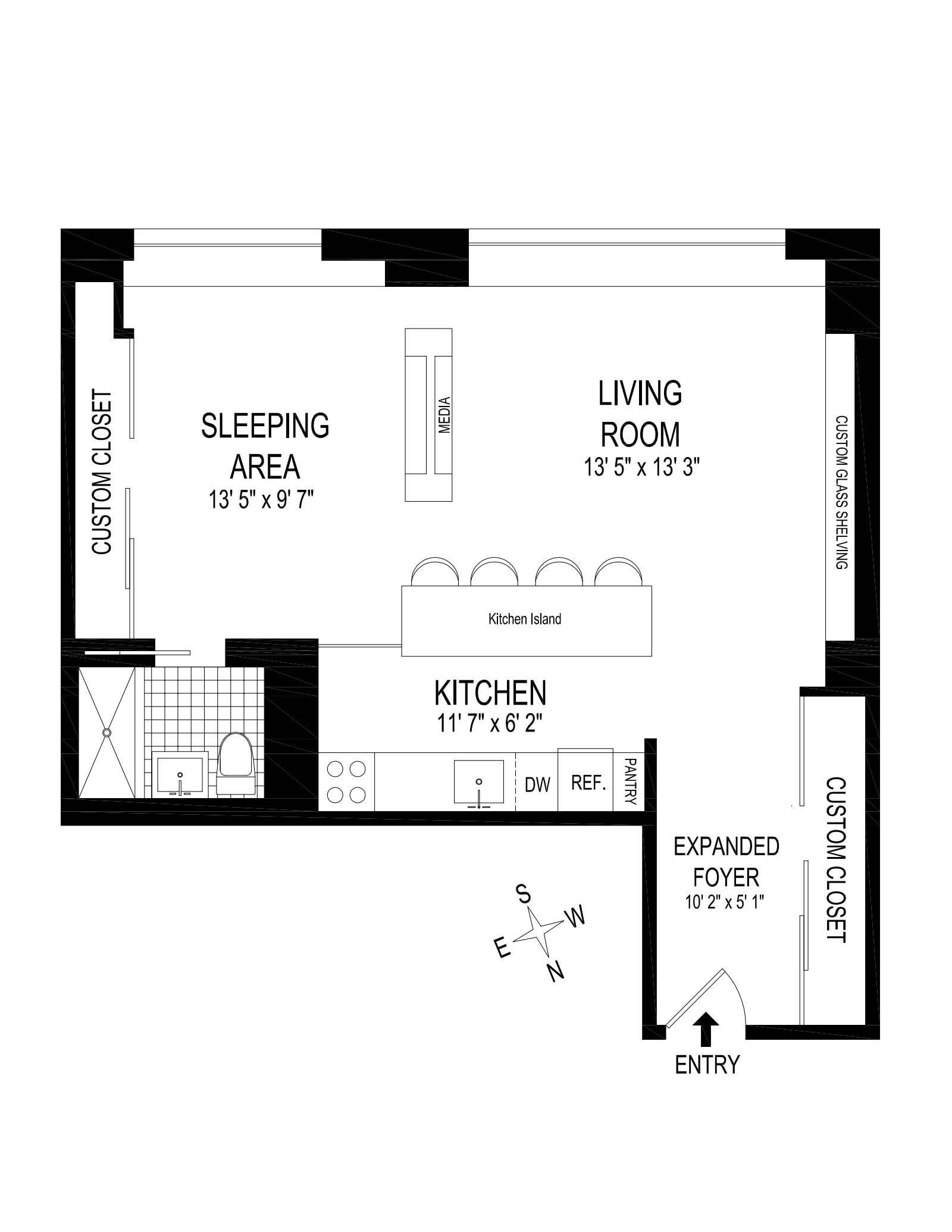 Floorplan for 205 West End Avenue, 26W