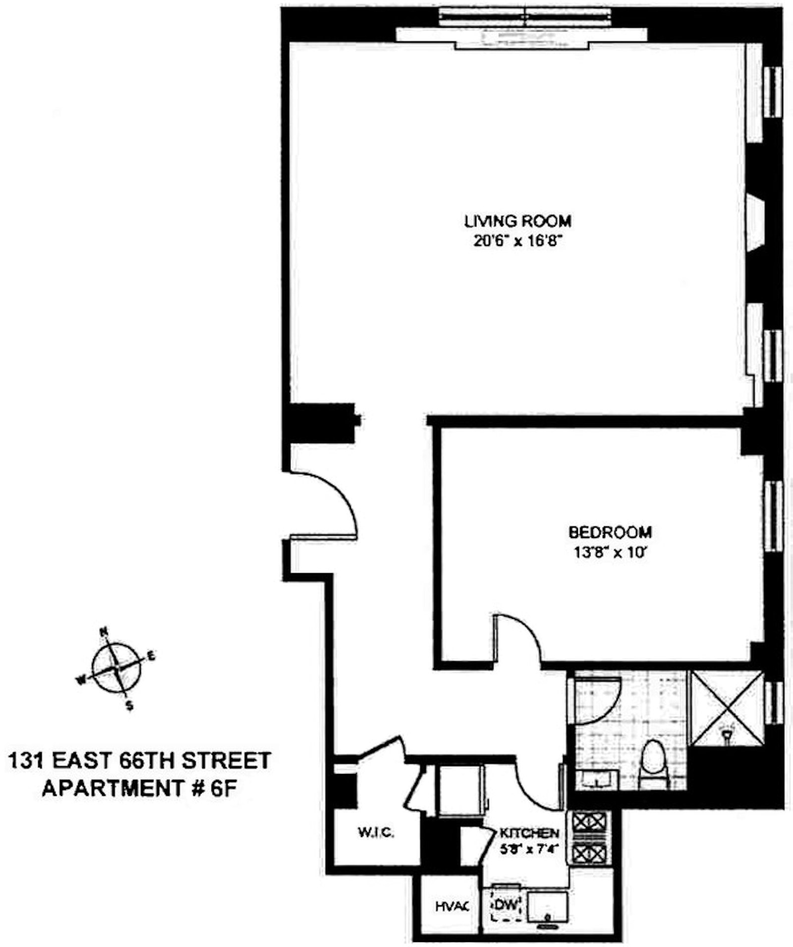 Floorplan for 131 East 66th Street, 6F