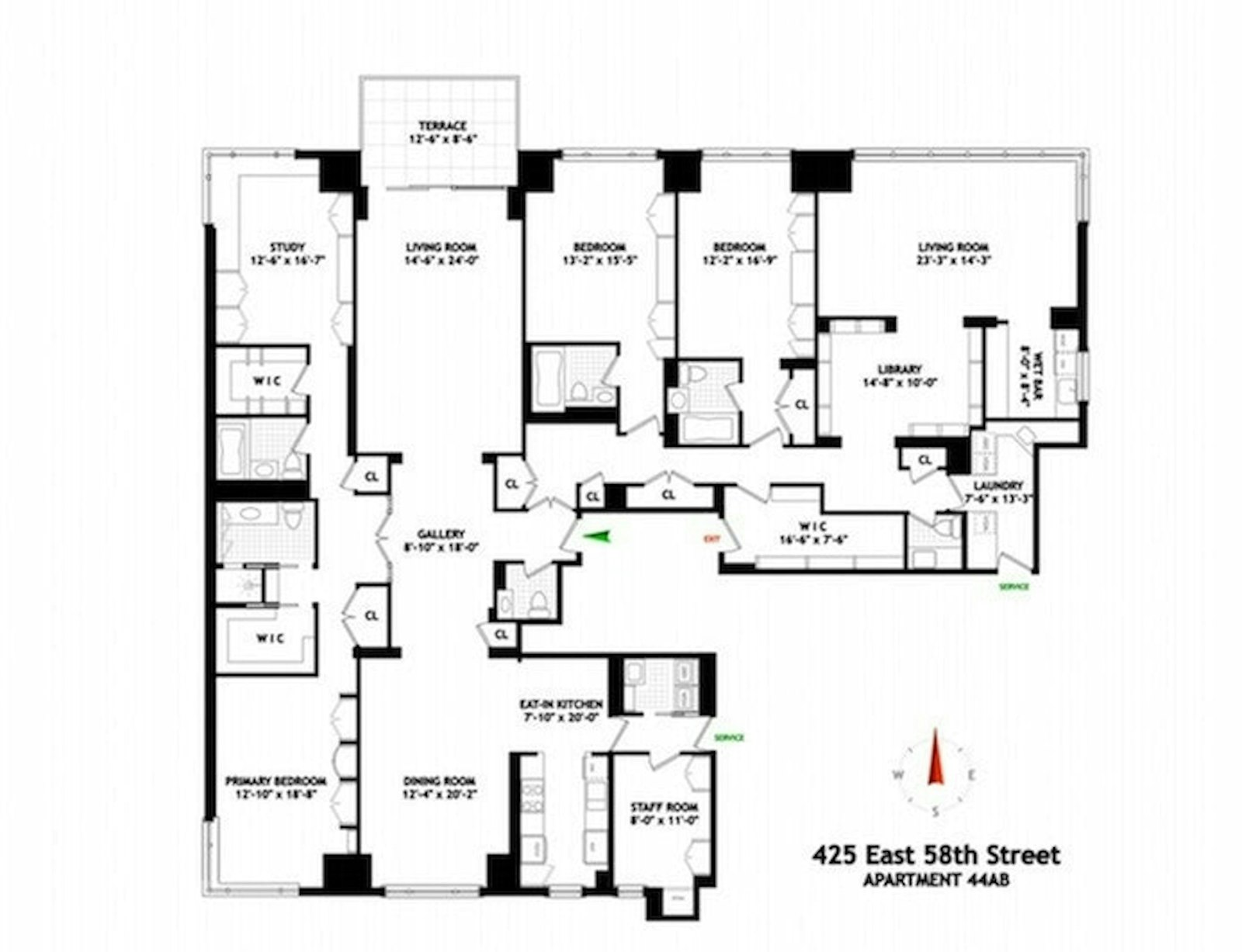 Floorplan for 425 East 58th Street, 44AB