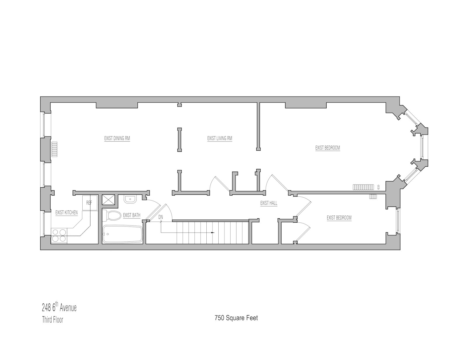 Floorplan for 248 Sixth Avenue 3