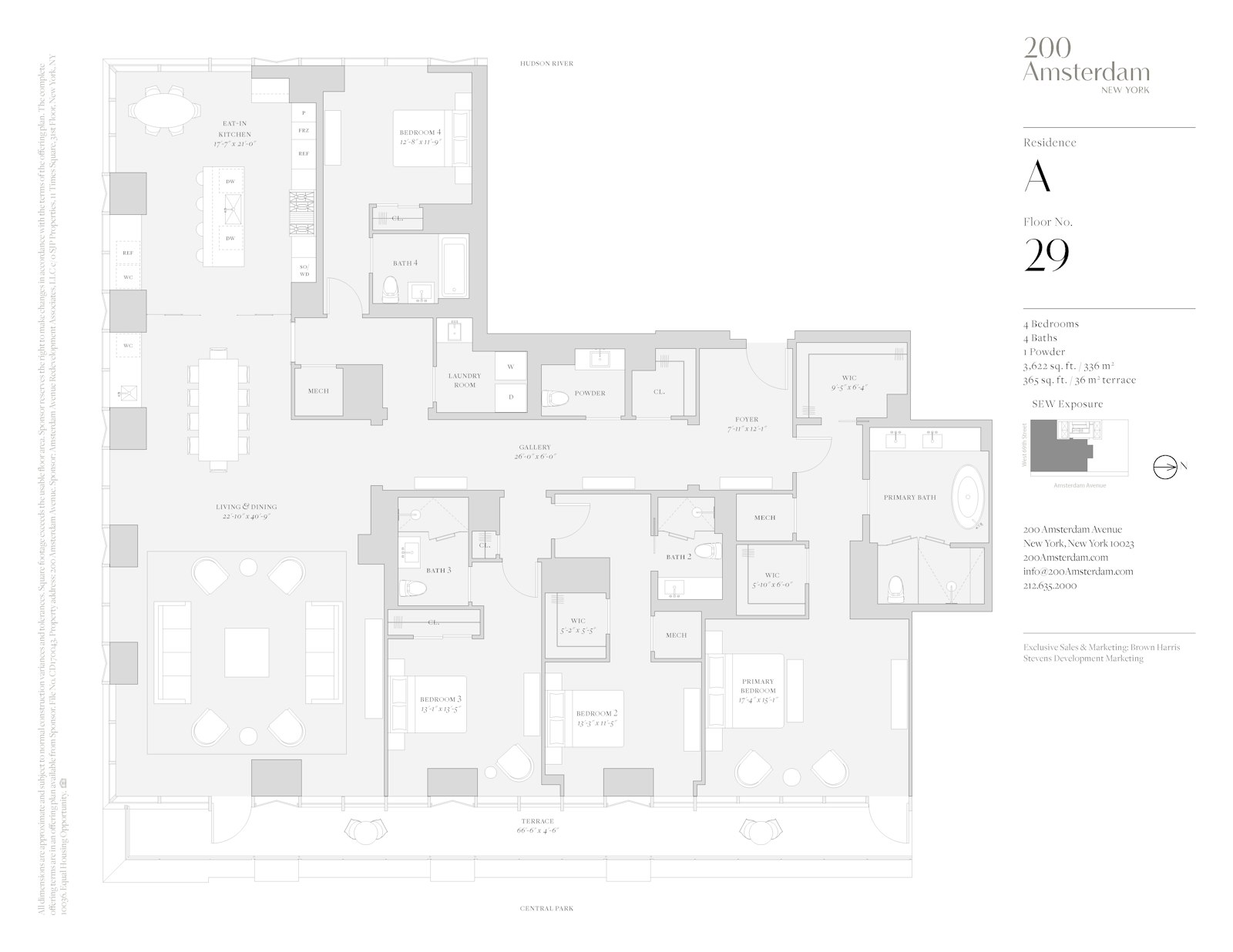Floorplan for 200 Amsterdam Avenue, 29A