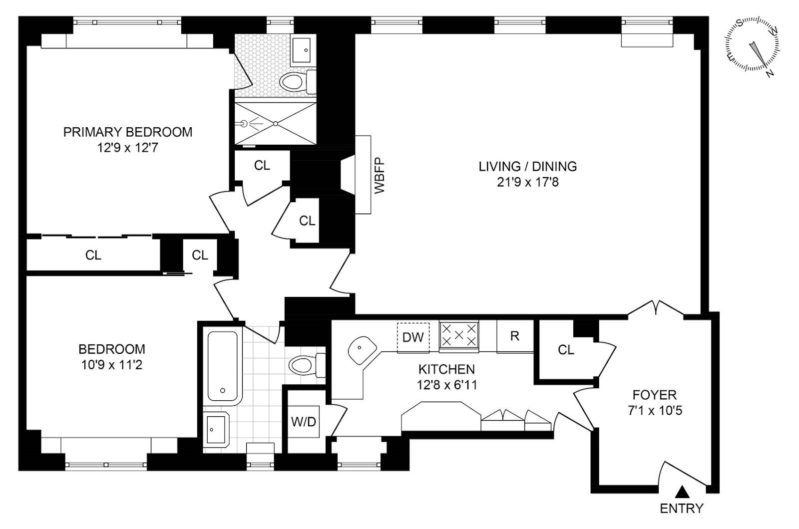 Floorplan for 430 East 57th Street, 15C