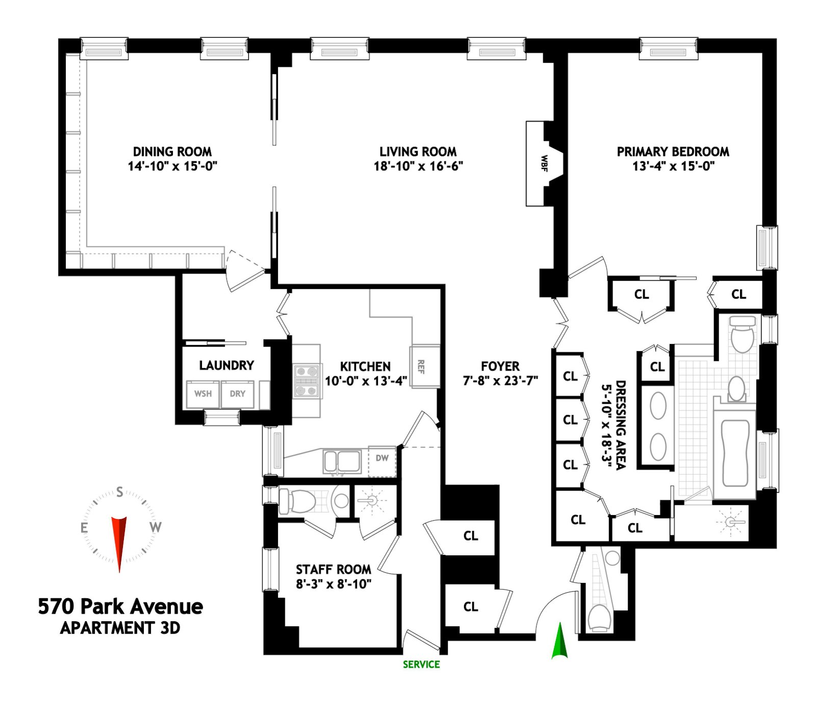 Floorplan for 570 Park Avenue, 3D