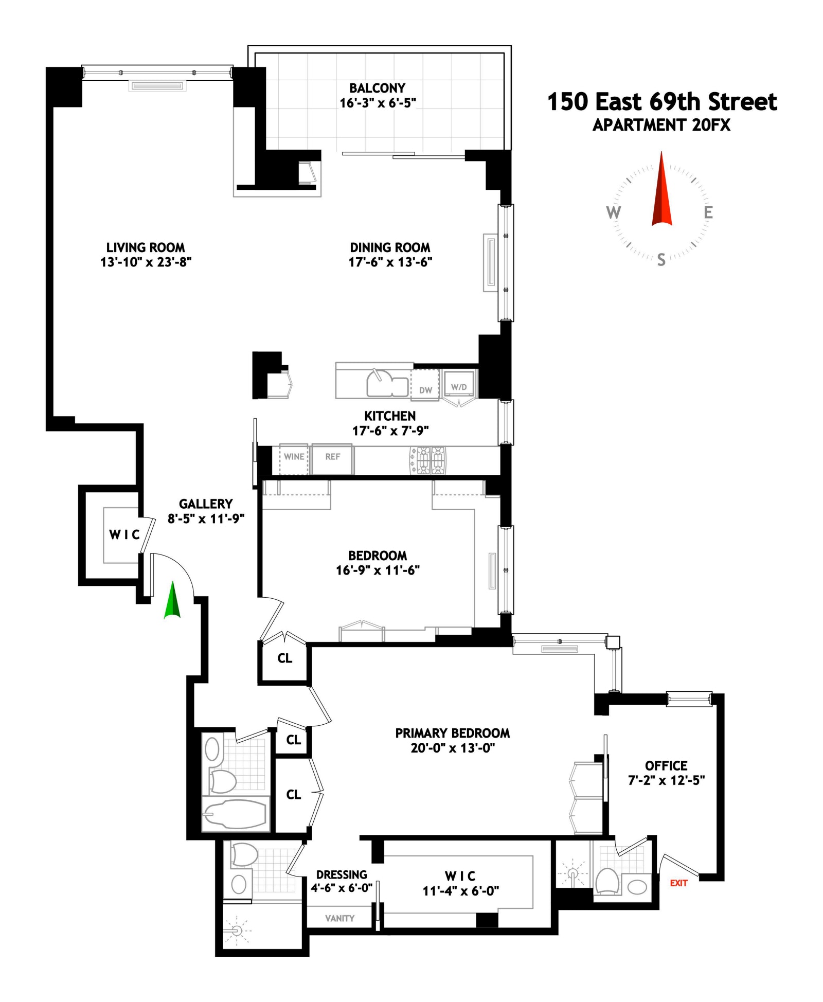 Floorplan for 150 East 69th Street, 20FX