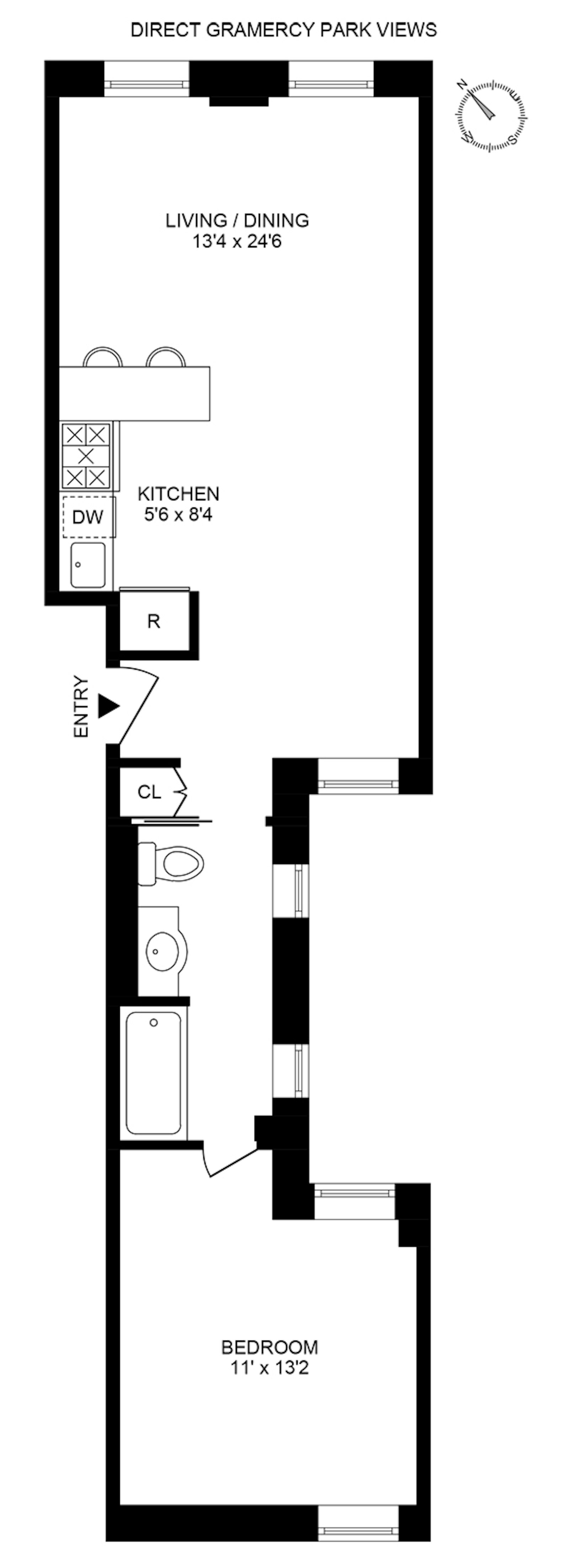 Floorplan for 26 Gramercy Park, 4A