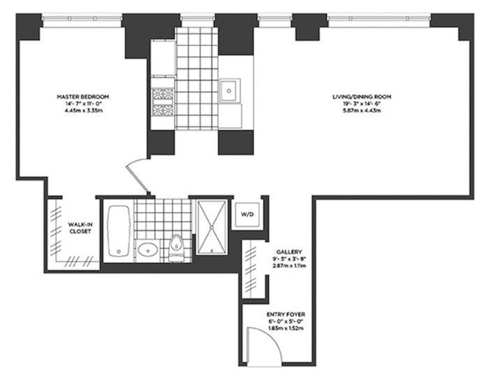 Floorplan for 205 West 76th Street, 603
