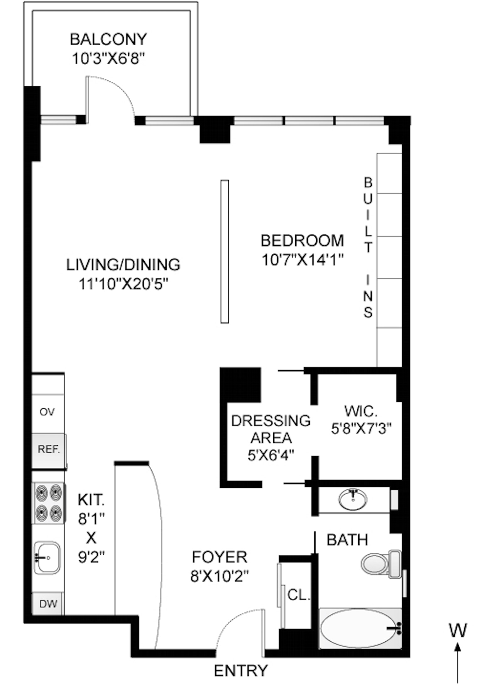 Floorplan for 75 Henry Street, 5L