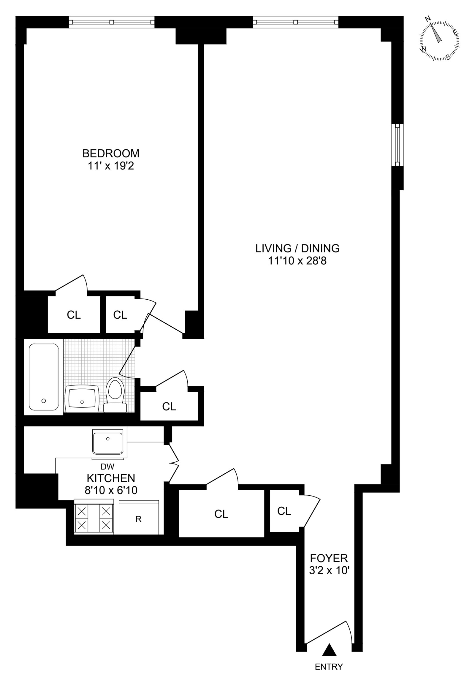 Floorplan for 301 East 62nd Street, 3A