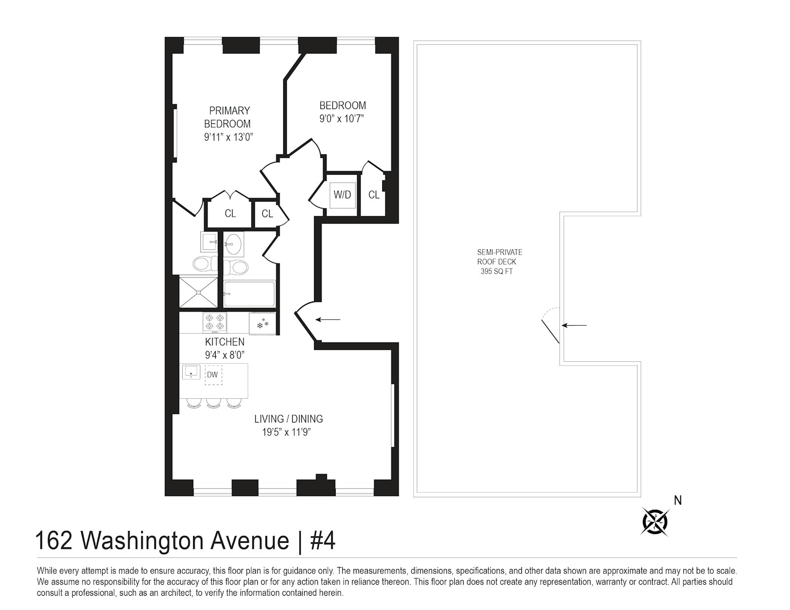 Floorplan for 162 Washington Ave, 4