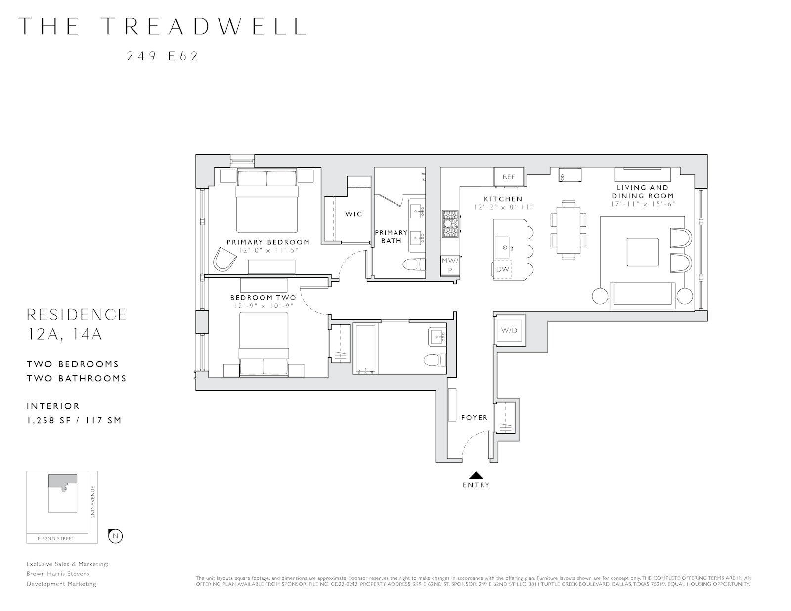 Floorplan for 249 East 62nd Street, 12A