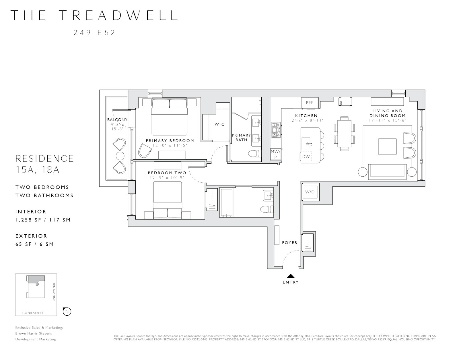 Floorplan for 249 East 62nd Street, 15A