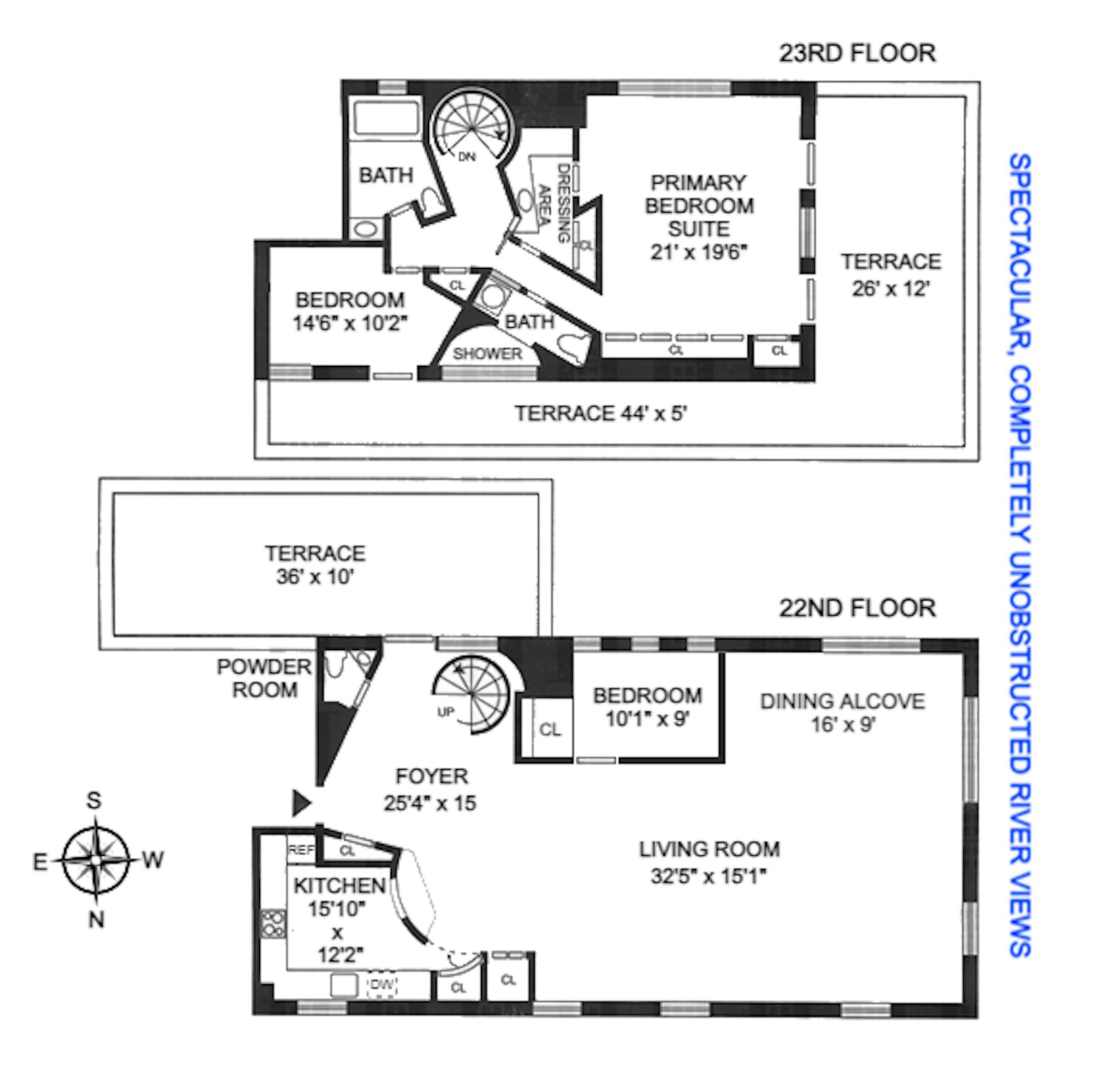 Floorplan for 263 West End Avenue, PH22B