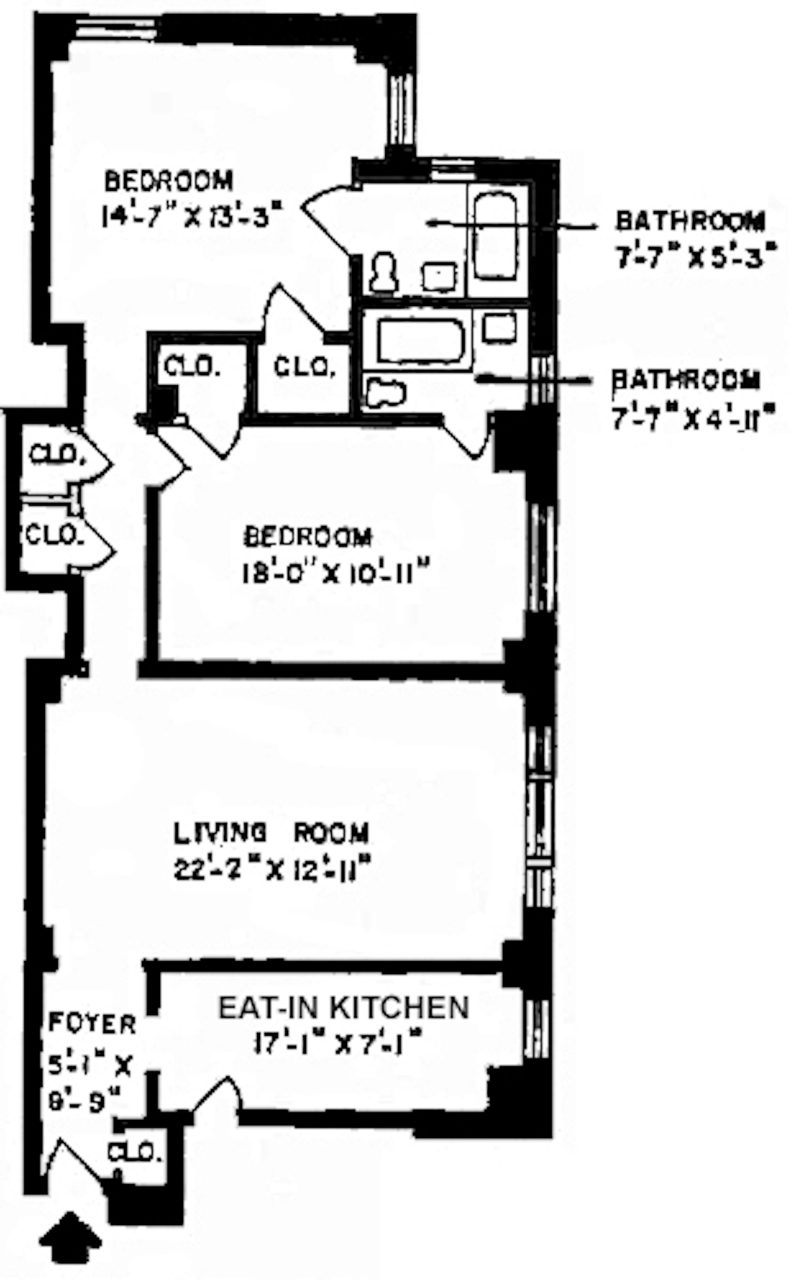 Floorplan for 825 West End Avenue, 9F