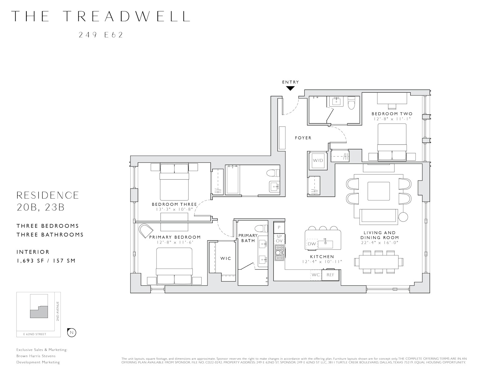 Floorplan for 249 East 62nd Street, 23B