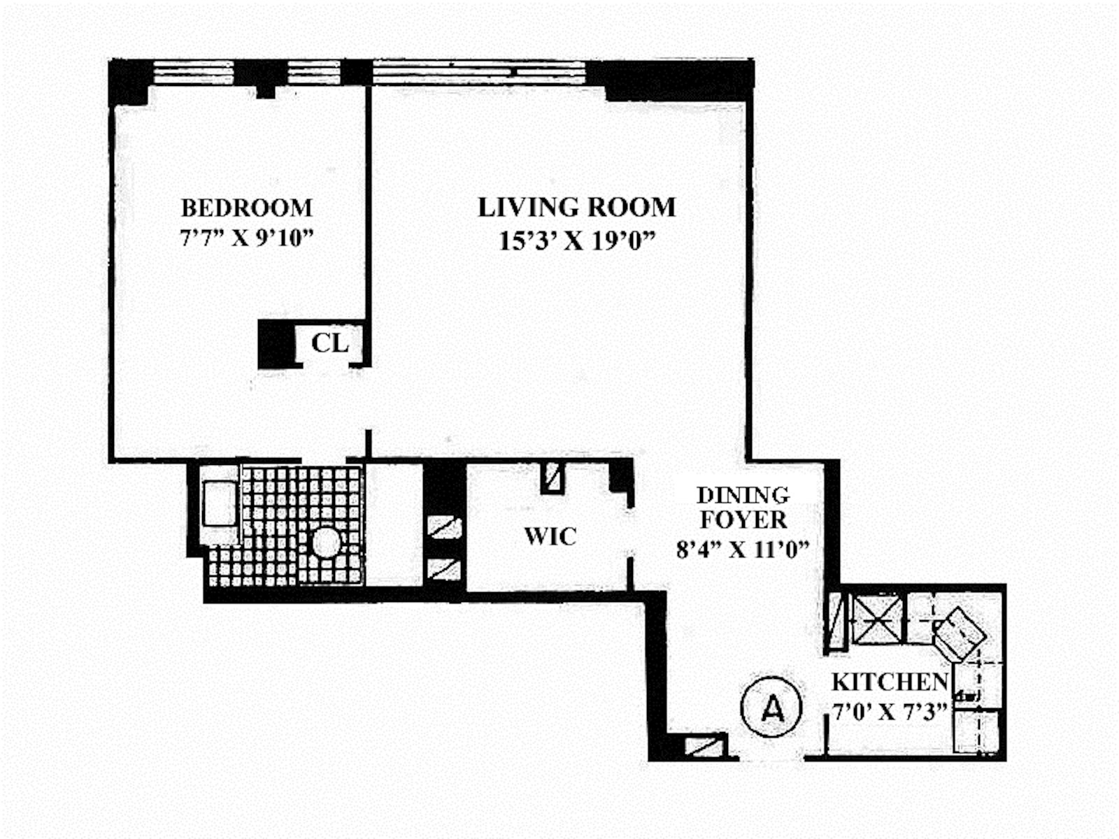 Floorplan for 330 East 49th Street, 14A