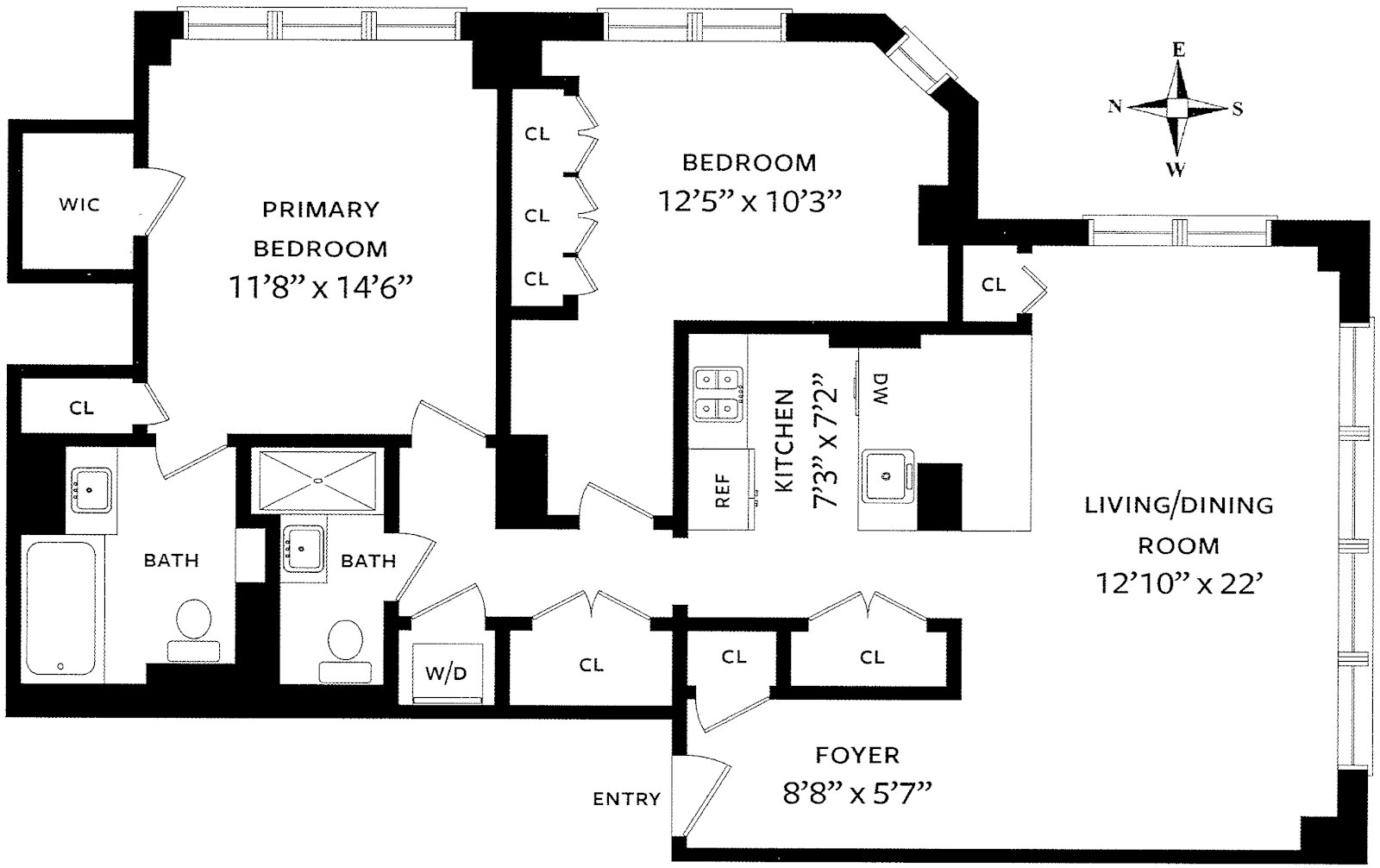 Floorplan for 20 East 68th Street, 16C