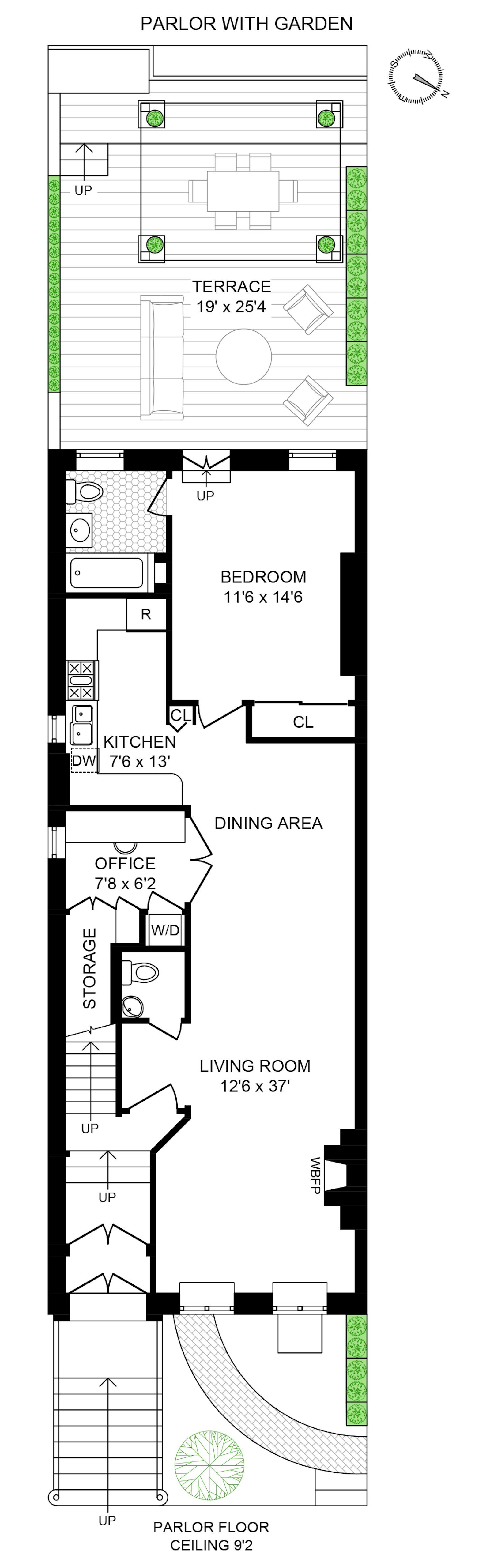Floorplan for 104 West 13th Street, GARDENHOME