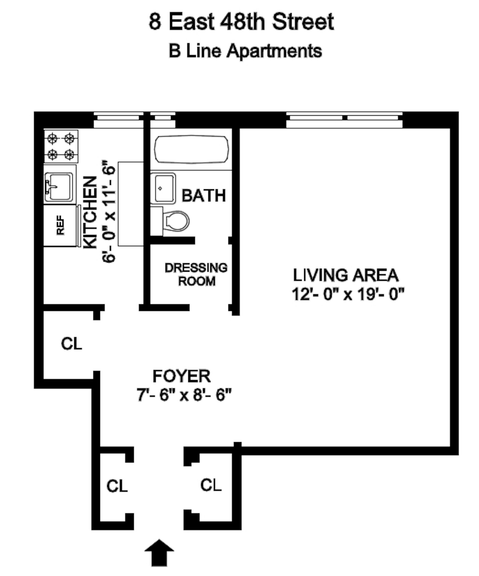 Floorplan for 8 East 48th Street, 5B