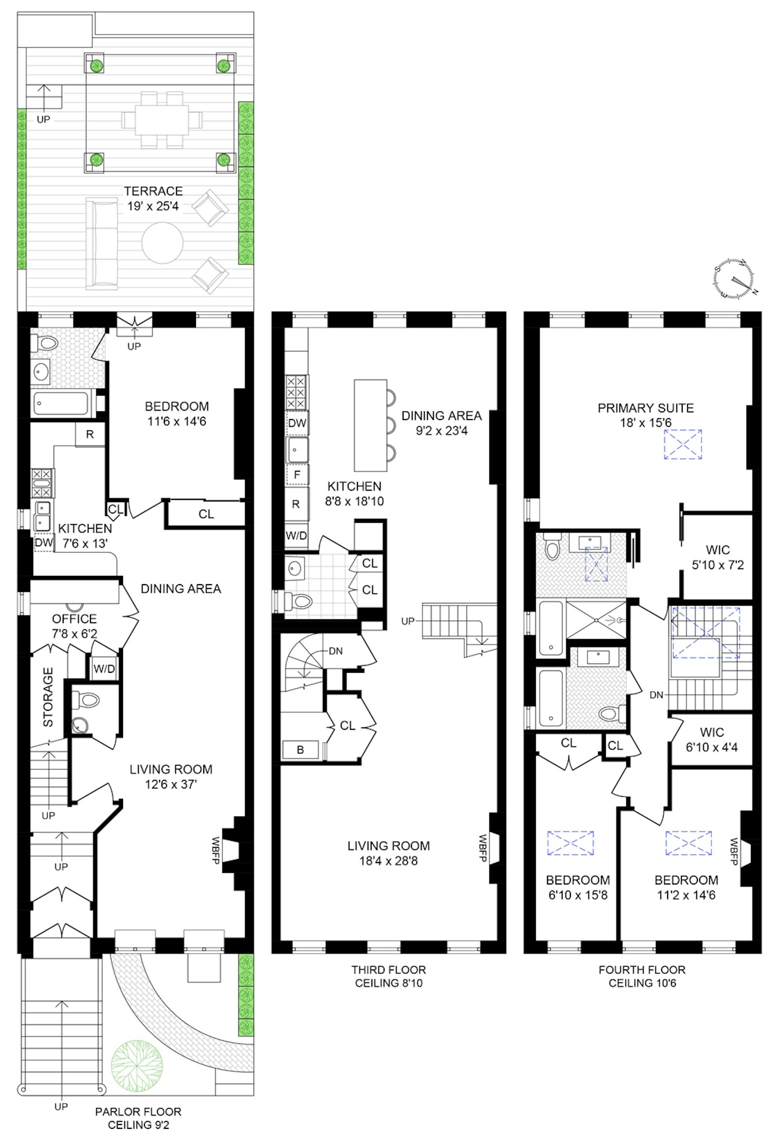 Floorplan for 104 West 13th Street, TRIPLEX