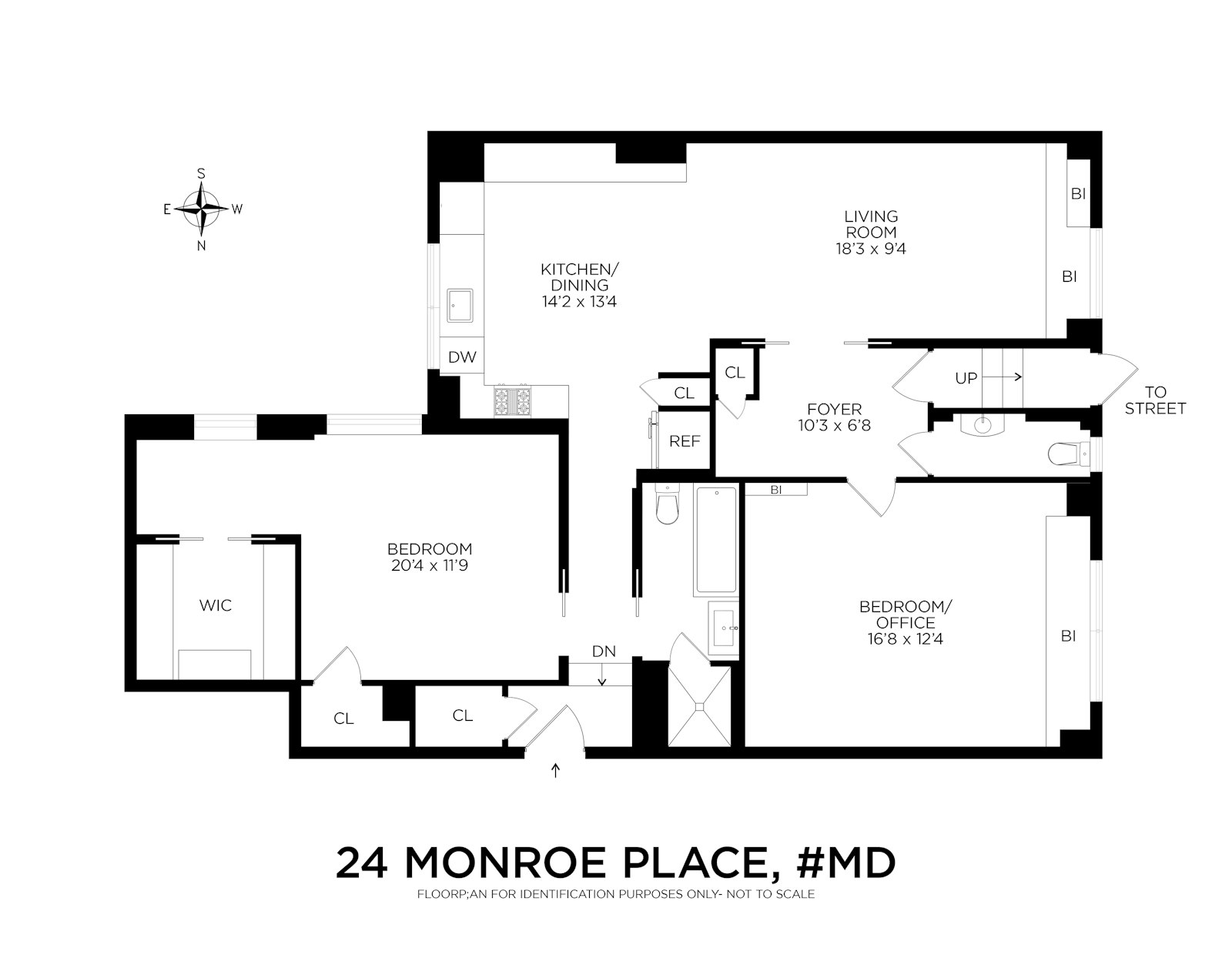Floorplan for 24 Monroe Place, MD
