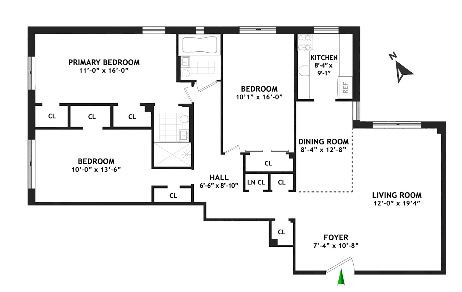 Floorplan for 66 Overlook Terrace, 7L