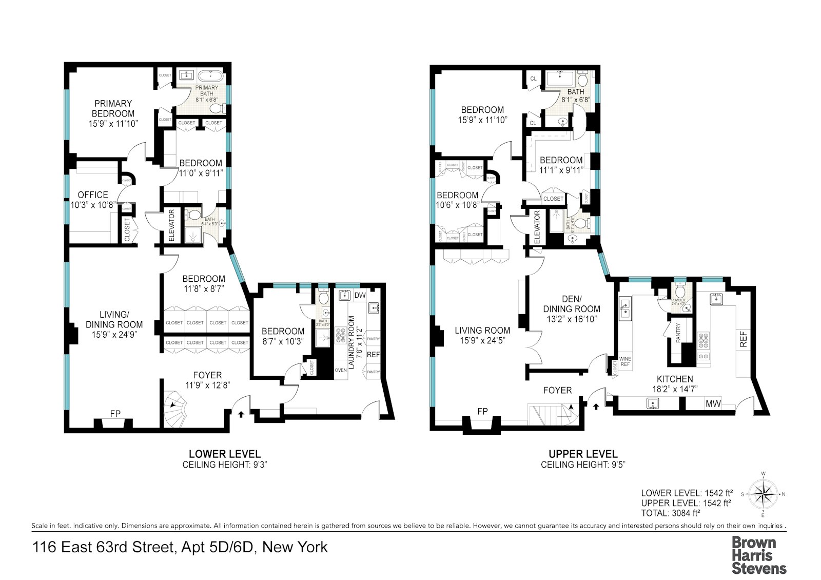 Floorplan for 116 East 63rd Street, 5D/6D