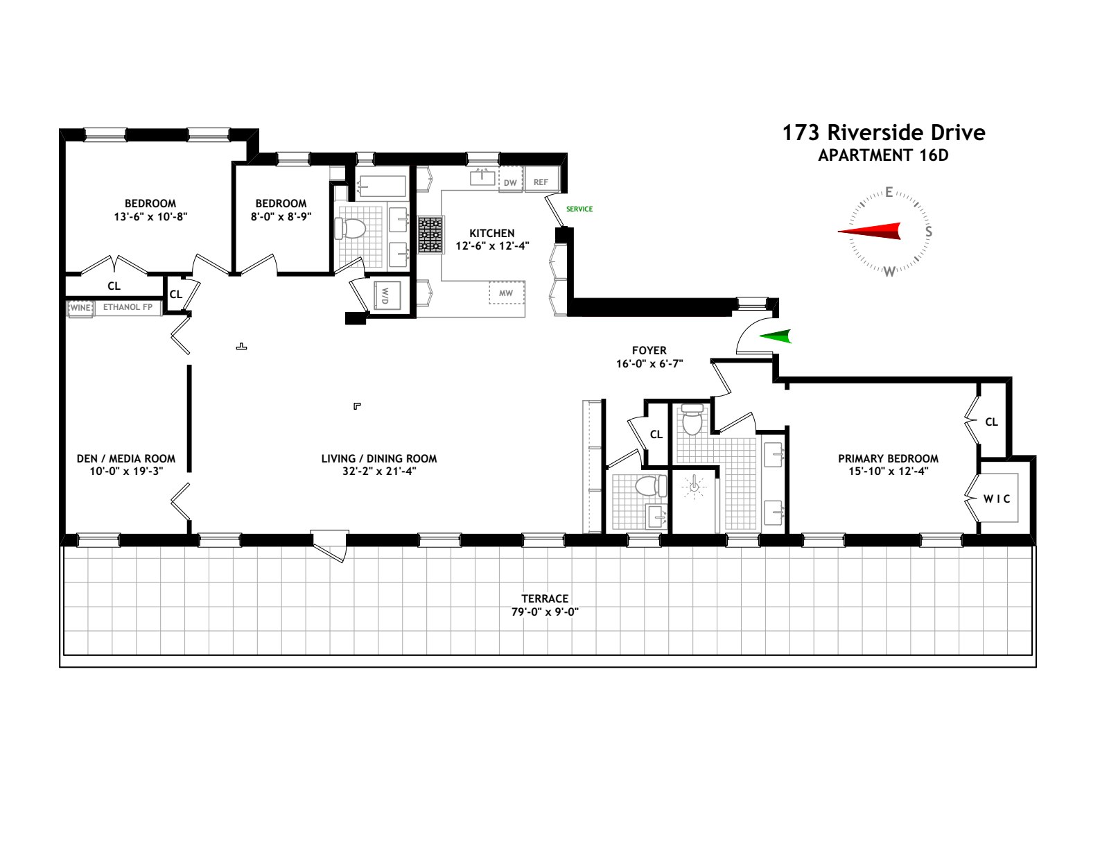 Floorplan for 173 -175 Riverside Dr, PHD