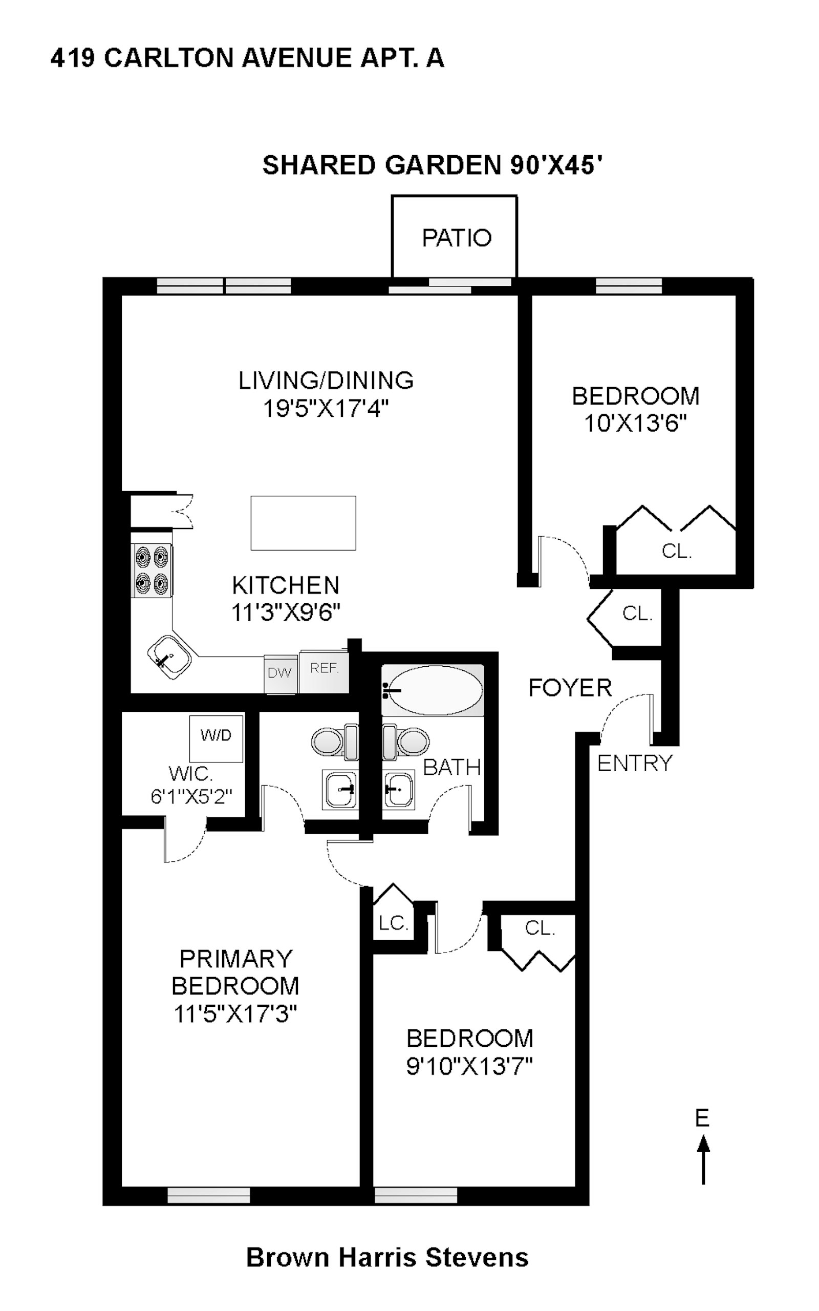 Floorplan for 419 Carlton, Ave, A