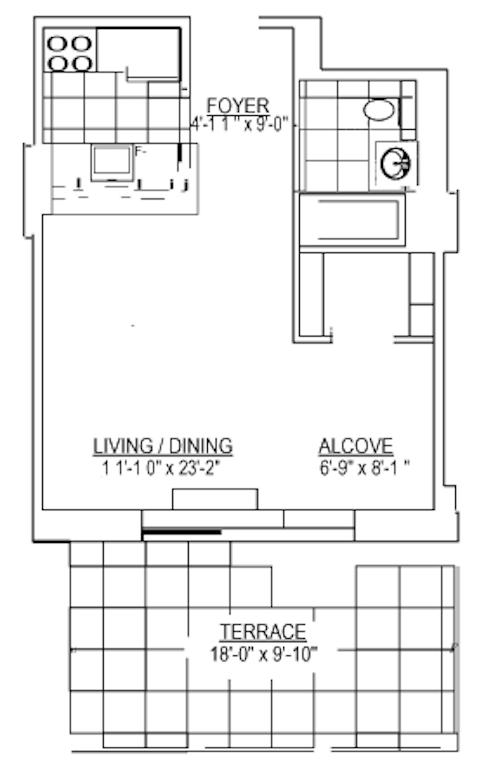Floorplan for 555 West 23rd Street, N3C