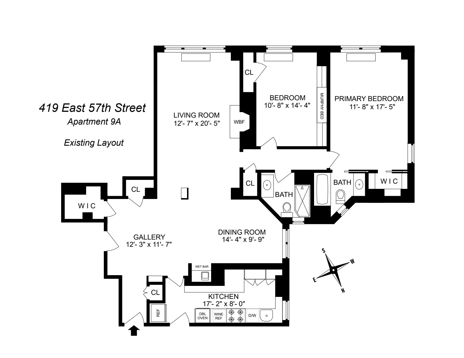 Floorplan for 419 East 57th Street, 9A