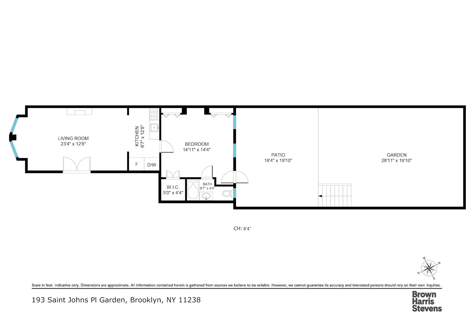 Floorplan for 193 St Johns Pl, GARDEN