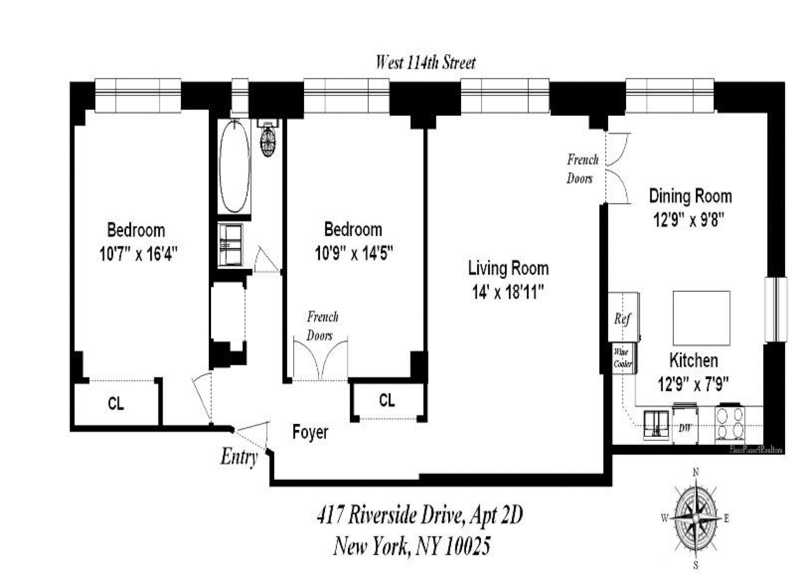 Floorplan for 417 Riverside Drive, 2D