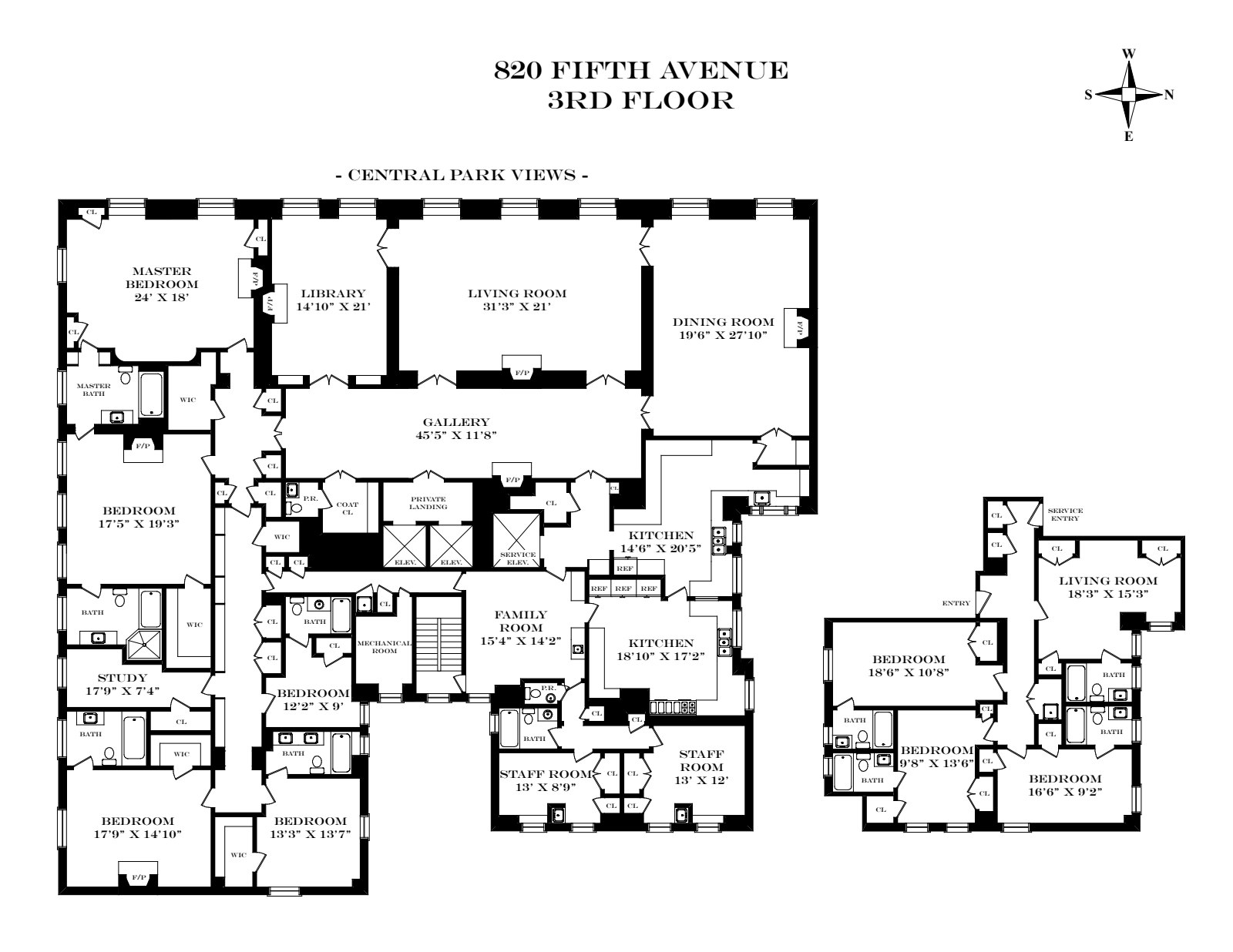Floorplan for 820 Fifth Avenue, 3FL