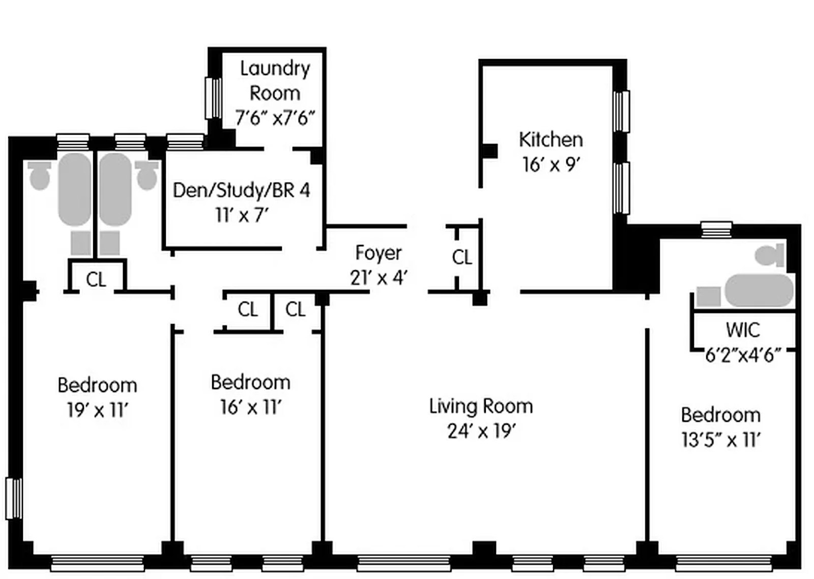 Floorplan for 155 East 91st Street, 5AB