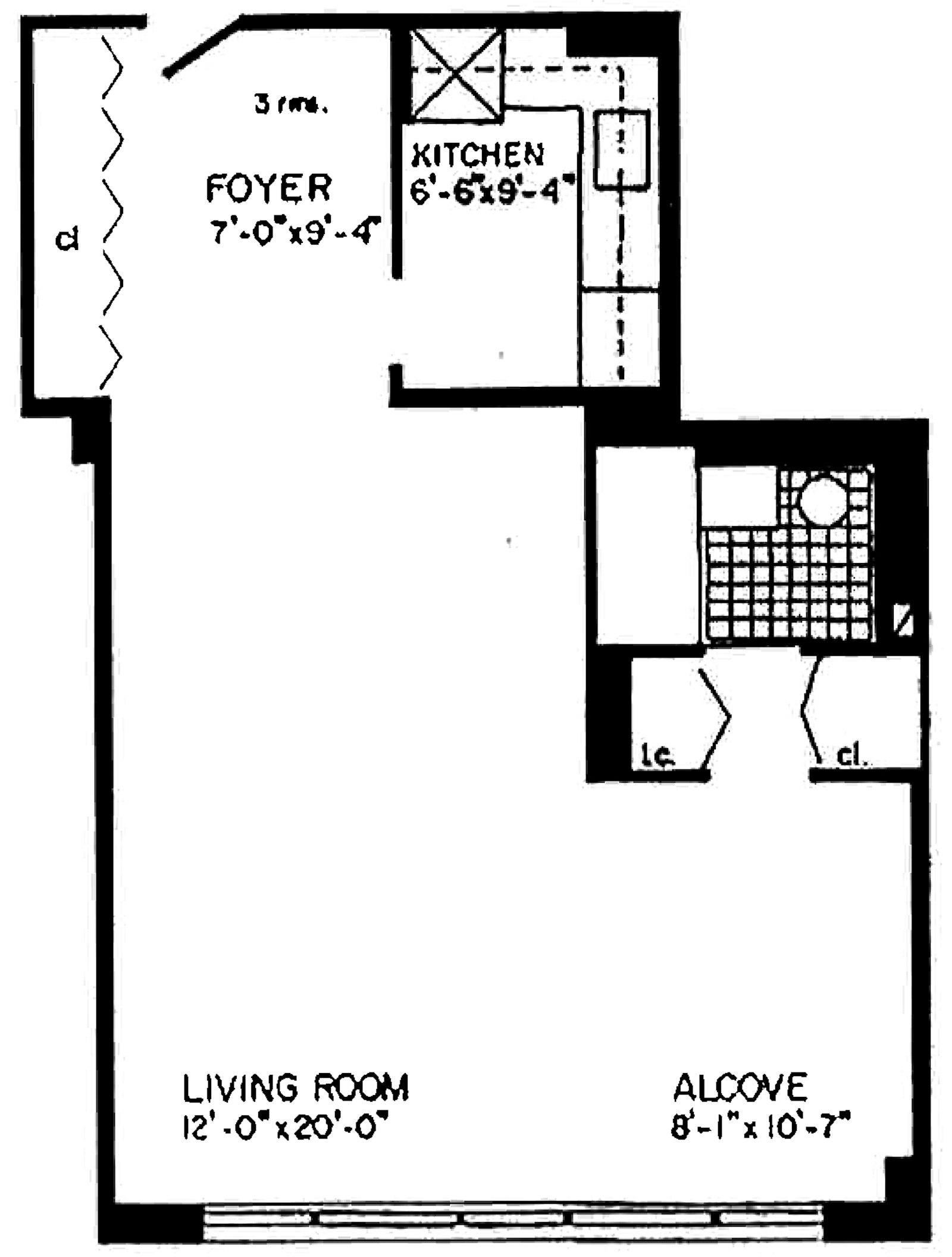 Floorplan for 230 East 15th Street, 2B
