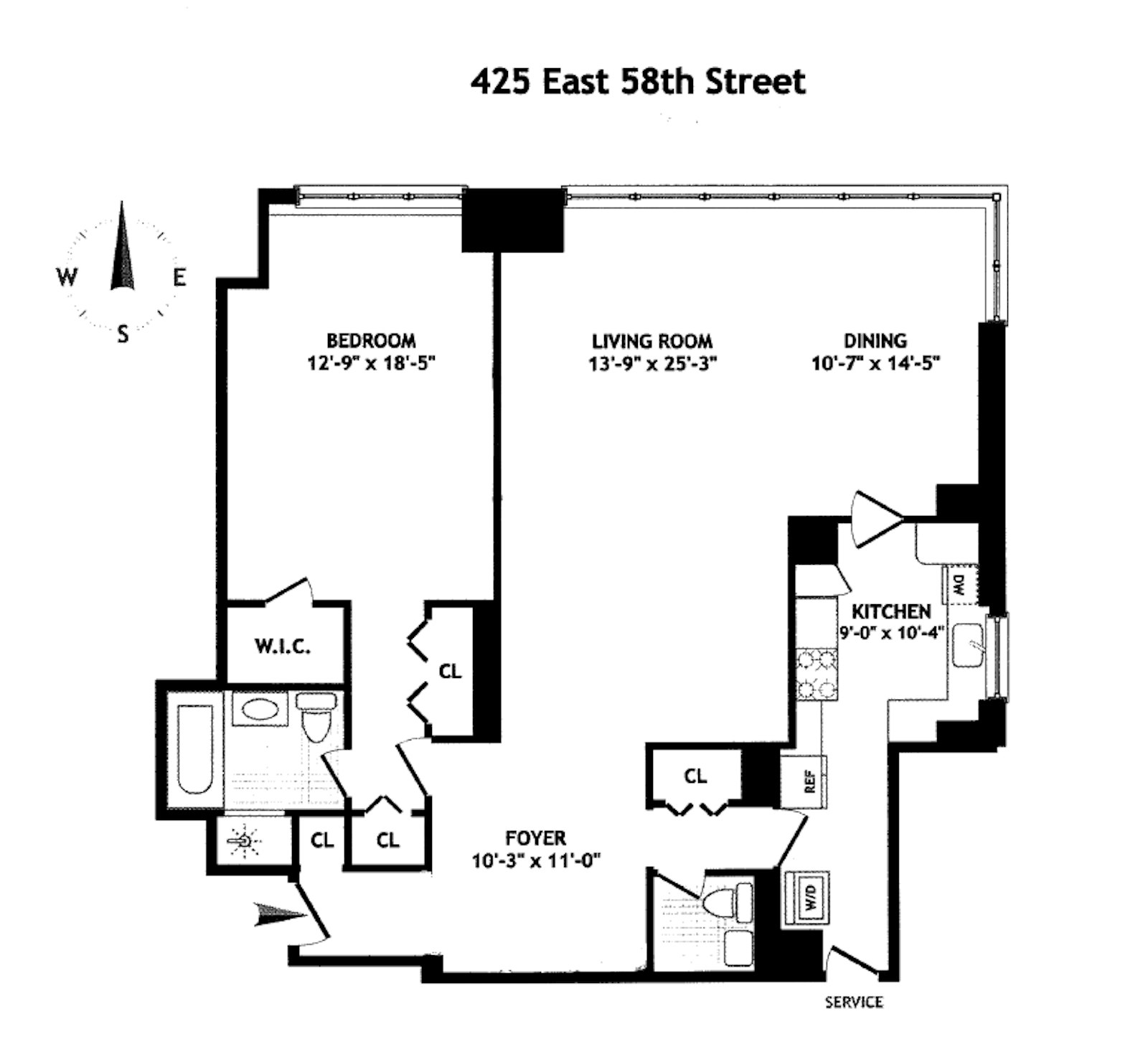 Floorplan for 425 East 58th Street, 4F
